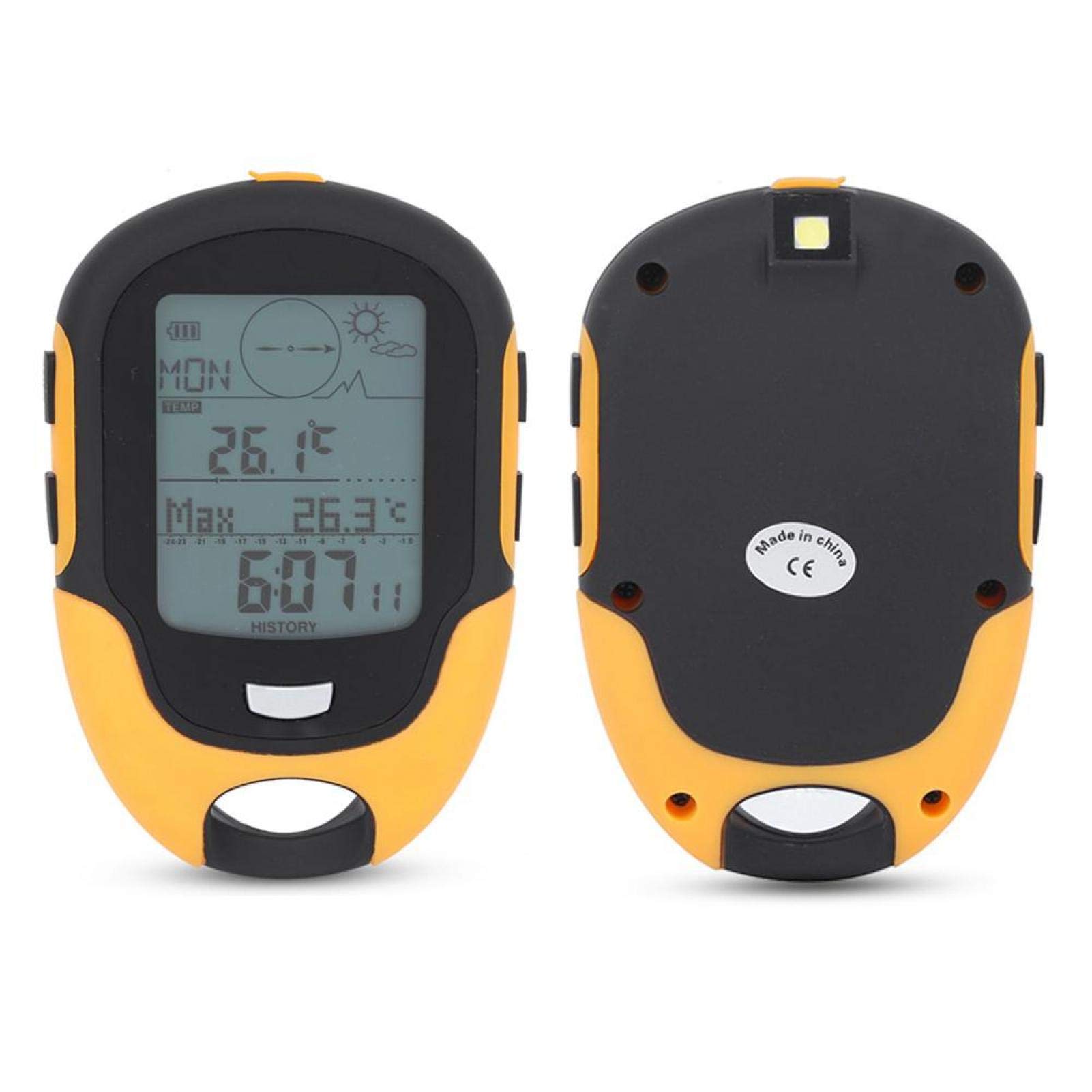 OUKENS FR500 Outdoor Multifunctional Fishing Altimeter with Barometer and Thermometer - Perfect for Fishing, Hiking, Camping and Outdoor Adventures