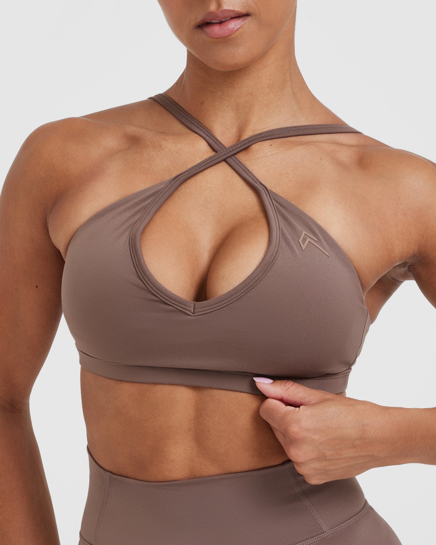 Timeless Strappy Bralette for Women | Comfortable Wireless Bra in Cool Brown | Perfect for Yoga, Lounge and Everyday Wear