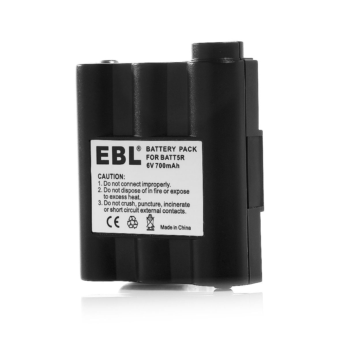 EBL 6V 700mAh Rechargeable Battery for Midland BATT5R Two-Way Radio - Long Lasting Power for Outdoor Adventures, Camping & Emergency Communication