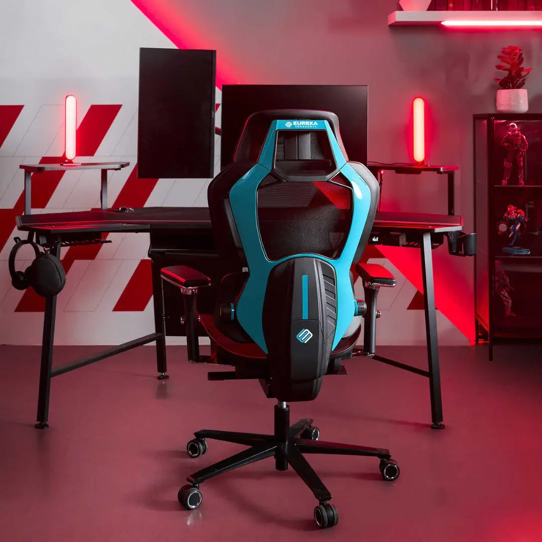 Typhon Hybrid Ergonomic Gaming Chair - Adjustable Lumbar Support & Headrest for PC, Office & Console Gaming - Comfortable Racing Style Chair for Long Hours of Work or Play