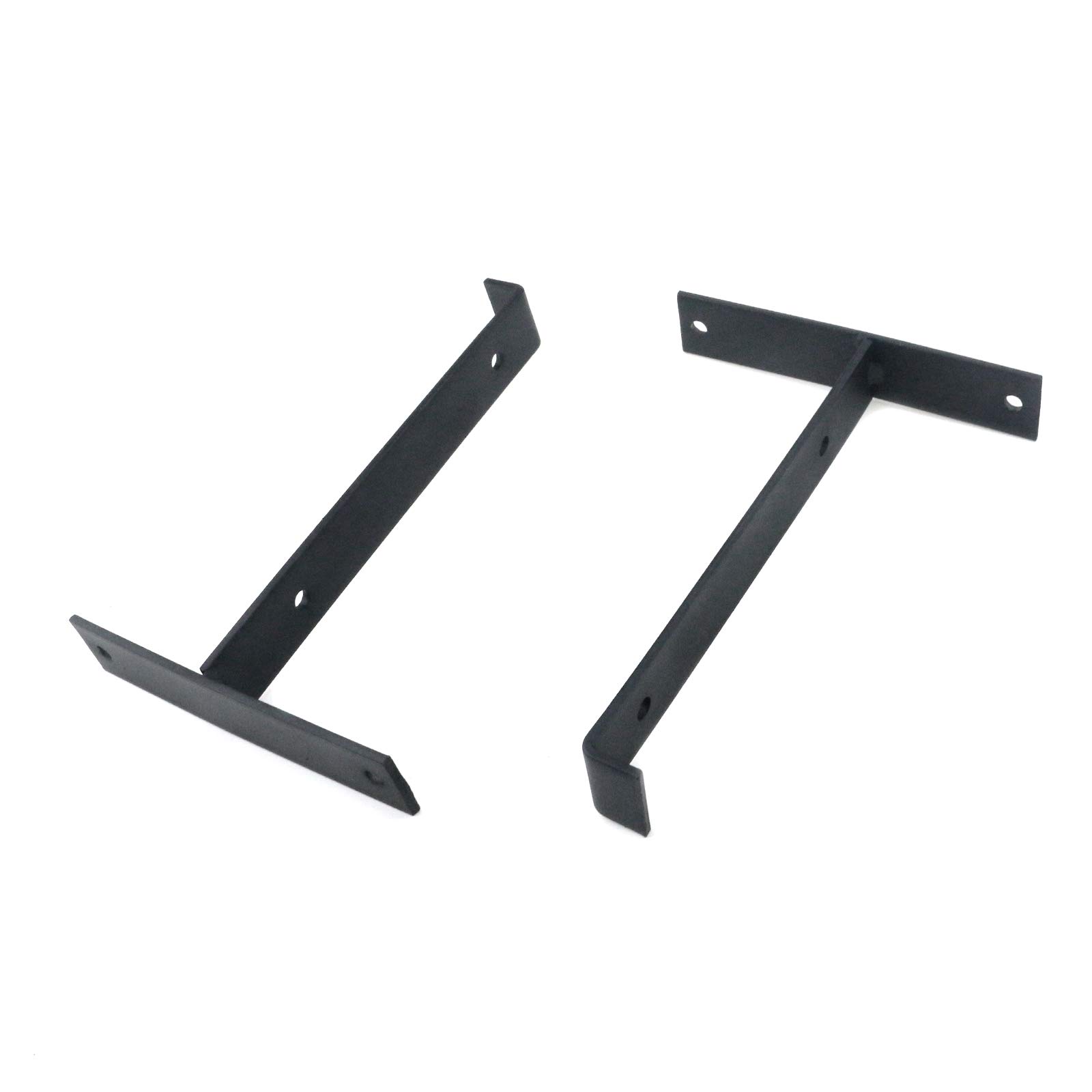 Coshar 4-Pack 8-Inch Heavy Duty Iron Shelf Brackets - Floating Wall Mounted Shelf Supports for Kitchen, Bathroom, Bedroom & Living Room - Perfect for Organizing Spices, Books & Decor Items