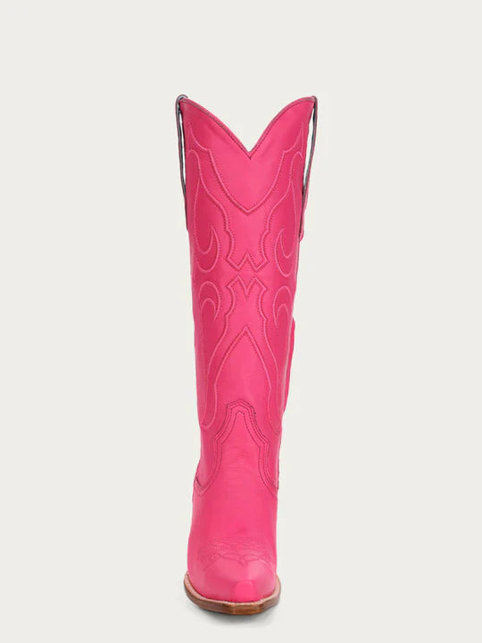 Z5157 Women's Embroidered Fuchsia Tall Top Snip Toe Cowboy Boots - Perfect for Western Rides, Country Concerts & Fashion Outfits