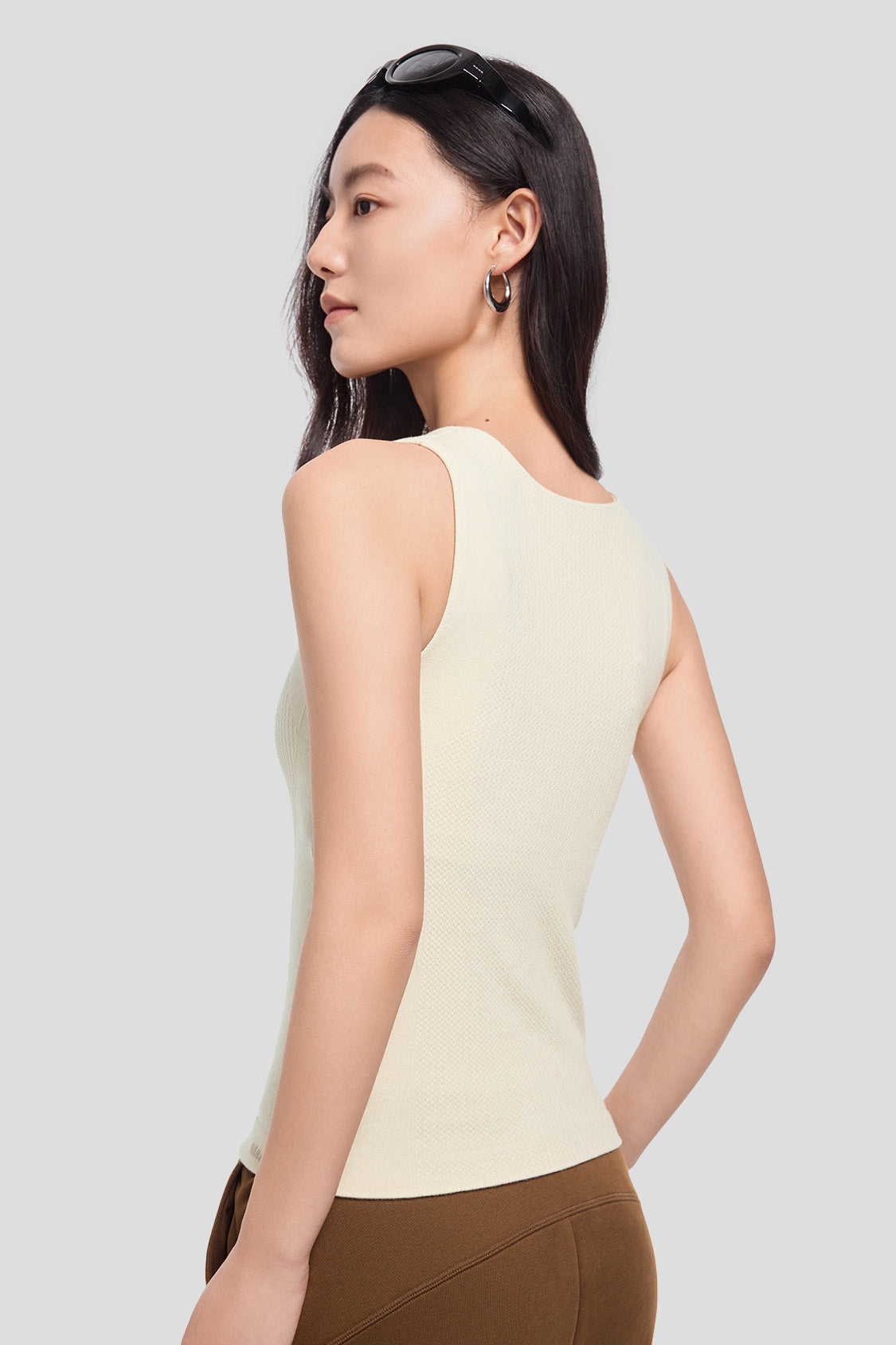 ShapeCore Women's Square Neck Thermal Vest - Cozy Fleece Lined Winter Layering Piece for Outdoor Activities and Casual Wear