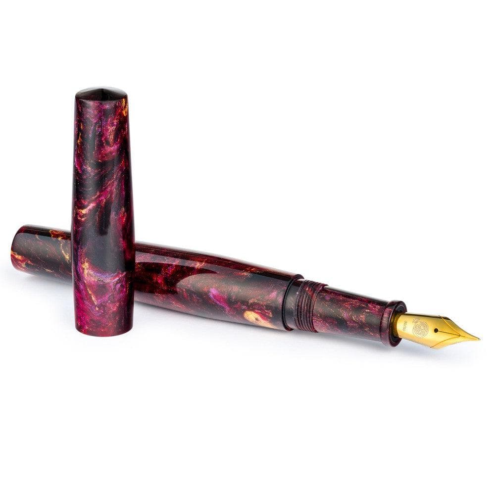 Tailored Pen Company × @micahfinds Pomegranate Fountain Pen - Premium Writing Instrument for Calligraphy, Journaling & Gift Giving - Elegant Red Design for Professionals & Pen Enthusiasts