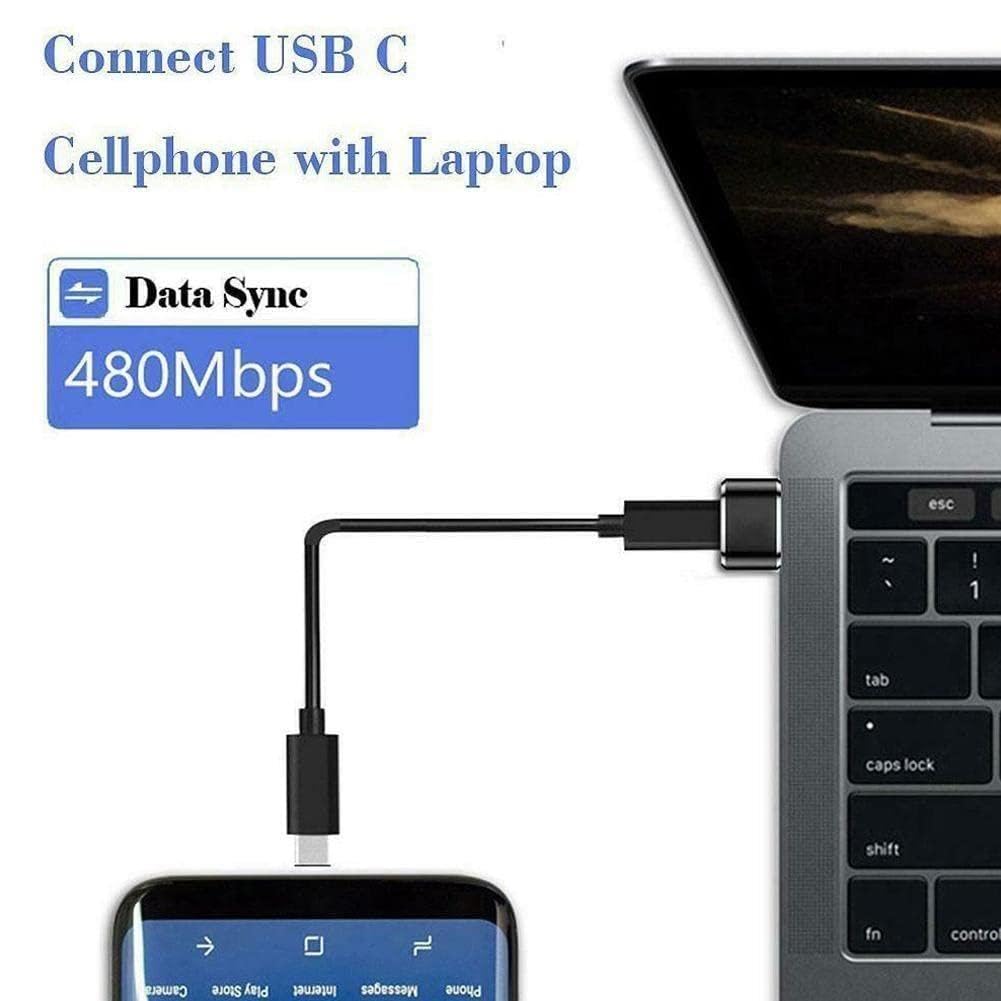 USB 3.0 to USB C Adapter - OTG Type C Female to USB Male Converter - Fast Charging & High Speed Data Transfer for MacBook, iPad, Samsung Galaxy - Perfect for Travel, Office & Home Use