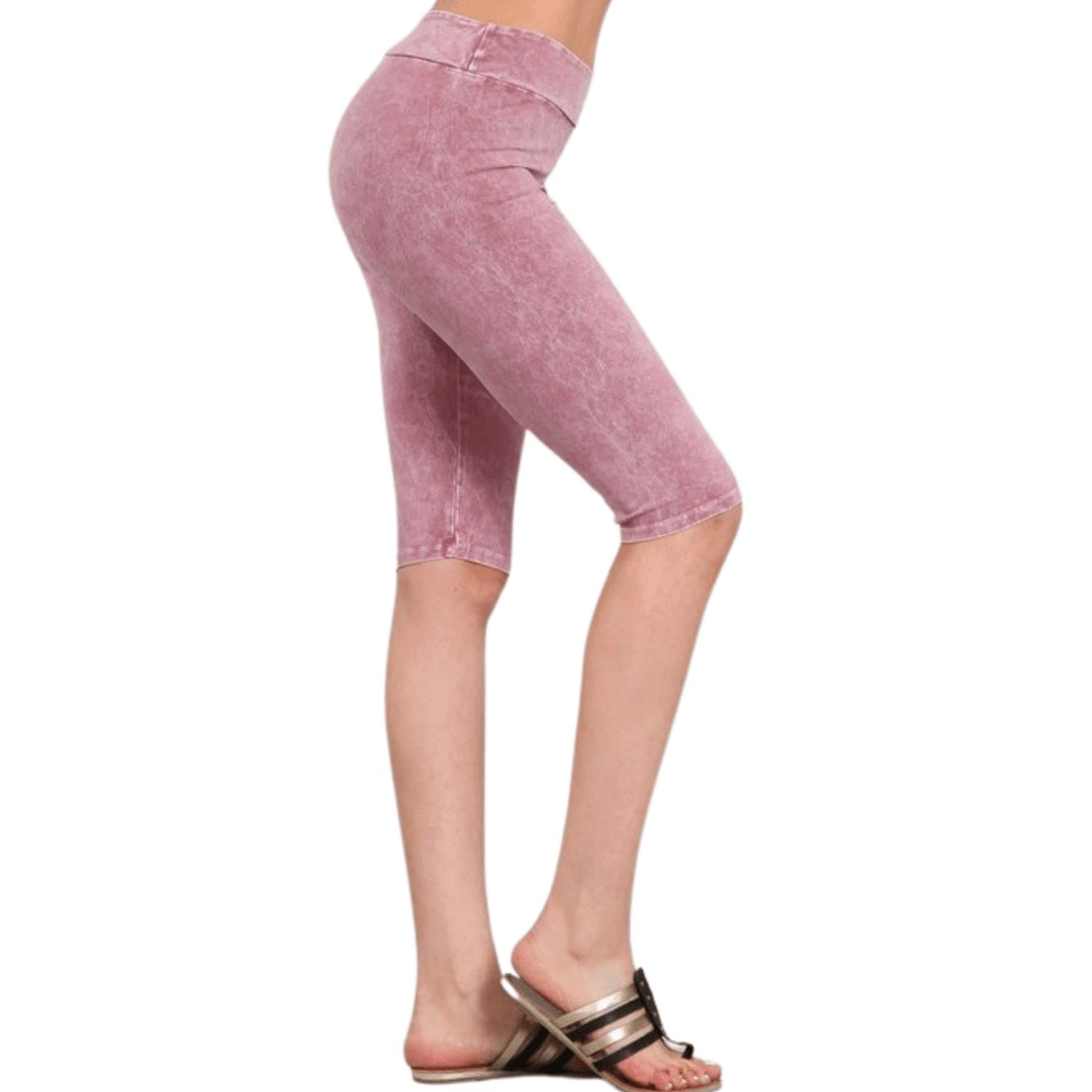 High Waist Long Biker Shorts for Women - Made in USA - Perfect for Yoga, Workouts & Casual Wear