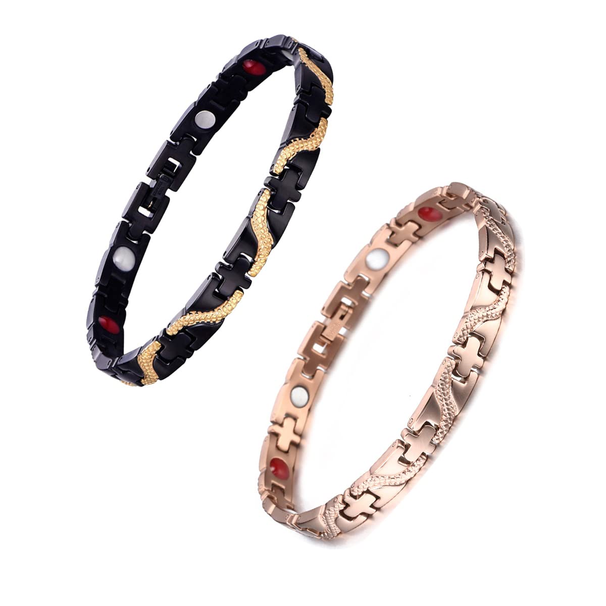 Magnetic Therapy Bracelet for Men & Women - Pain Relief & Energy Healing Lymph Detox Bracelet | Fashion Health Jewelry Gift for Arthritis, Headache & Wellness (Ideal for Daily Wear, Sports & Meditation)