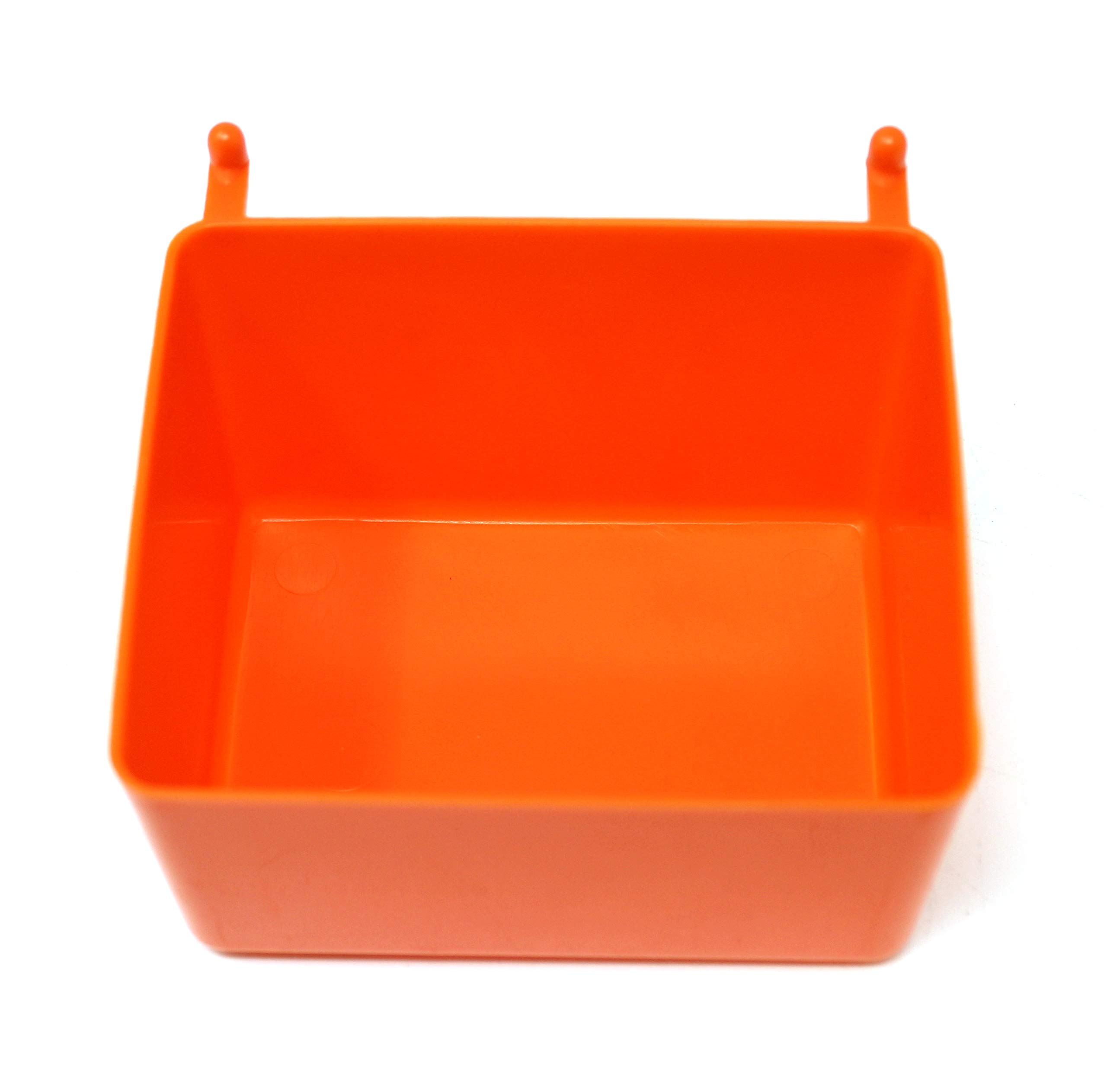 Small Plastic Pegboard Storage Bins & Parts Organizers - Multi-Pack in Red, Yellow, Black or Orange - Durable Workshop & Garage Organization for Tools, Hardware & Craft Supplies