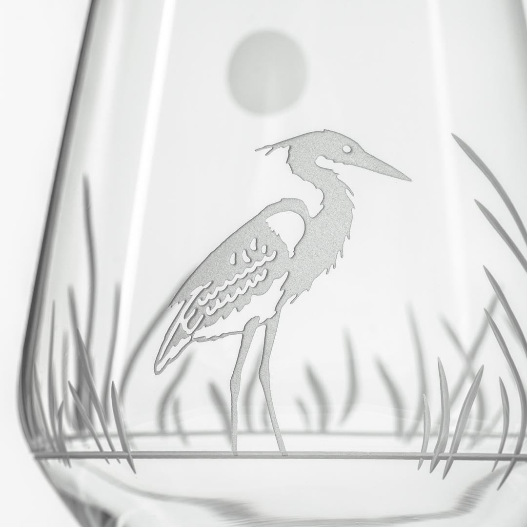 Heron 18oz Stemless Wine Tumbler Glass Set of 2 - Perfect for Red Wine, White Wine, Cocktails & Outdoor Entertaining