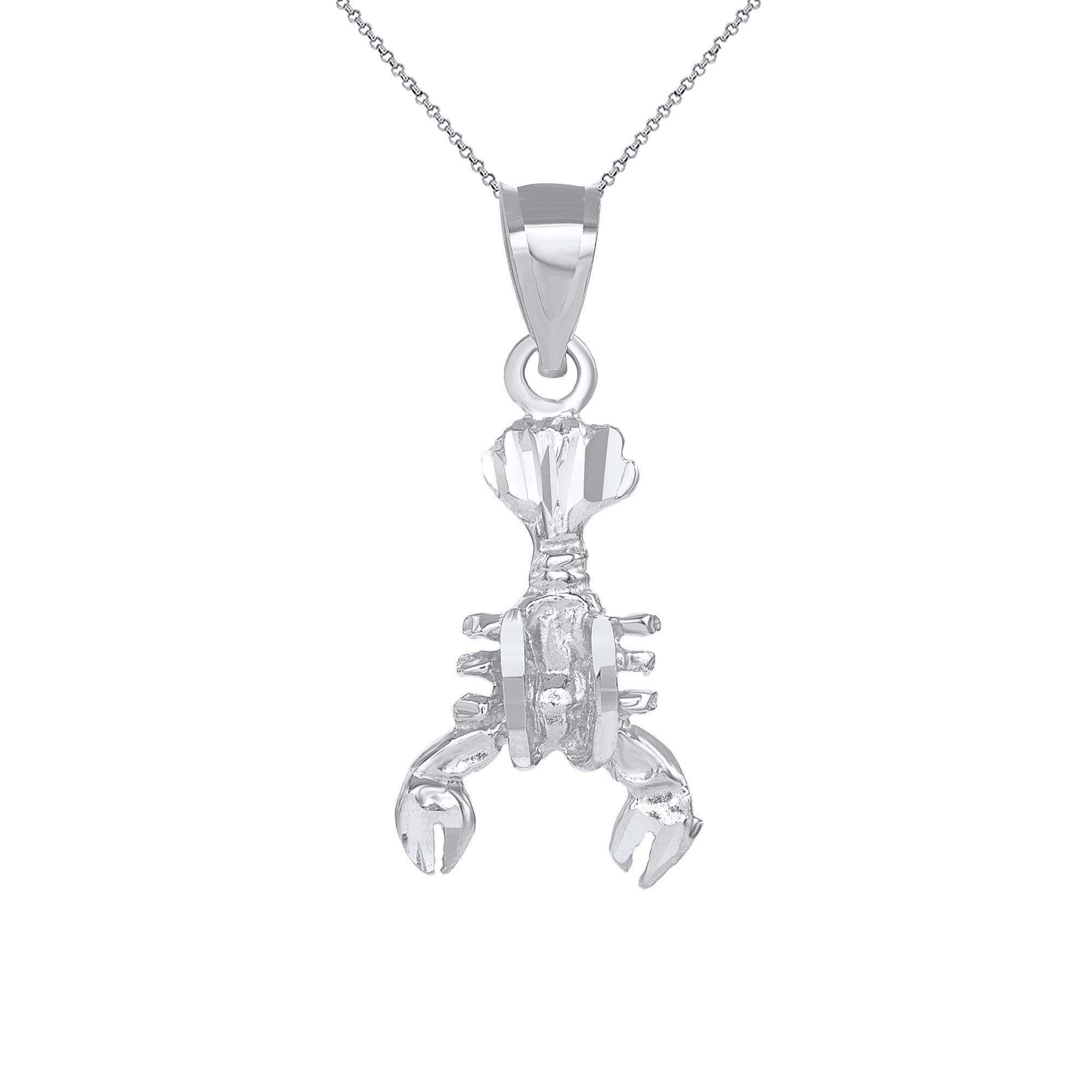 June July Zodiac Charm Necklace - Sterling Silver Crab Cancer Pendant for Women, Gift for Birthday, Anniversary & Everyday Wear