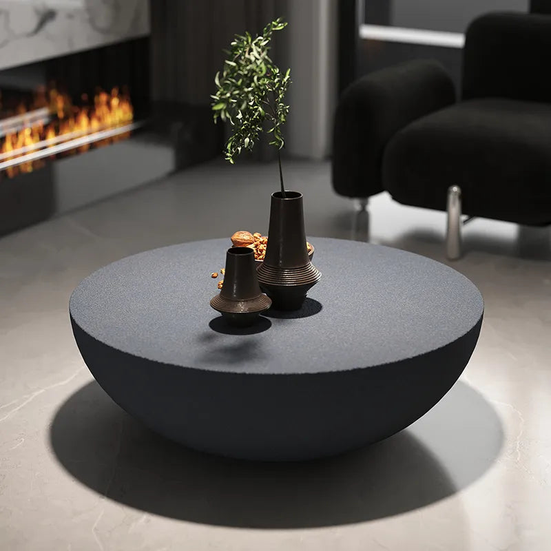Modern Round Marble Coffee Table - Stylish Living Room Centerpiece for Home Decor, Perfect for Small Spaces & Apartments