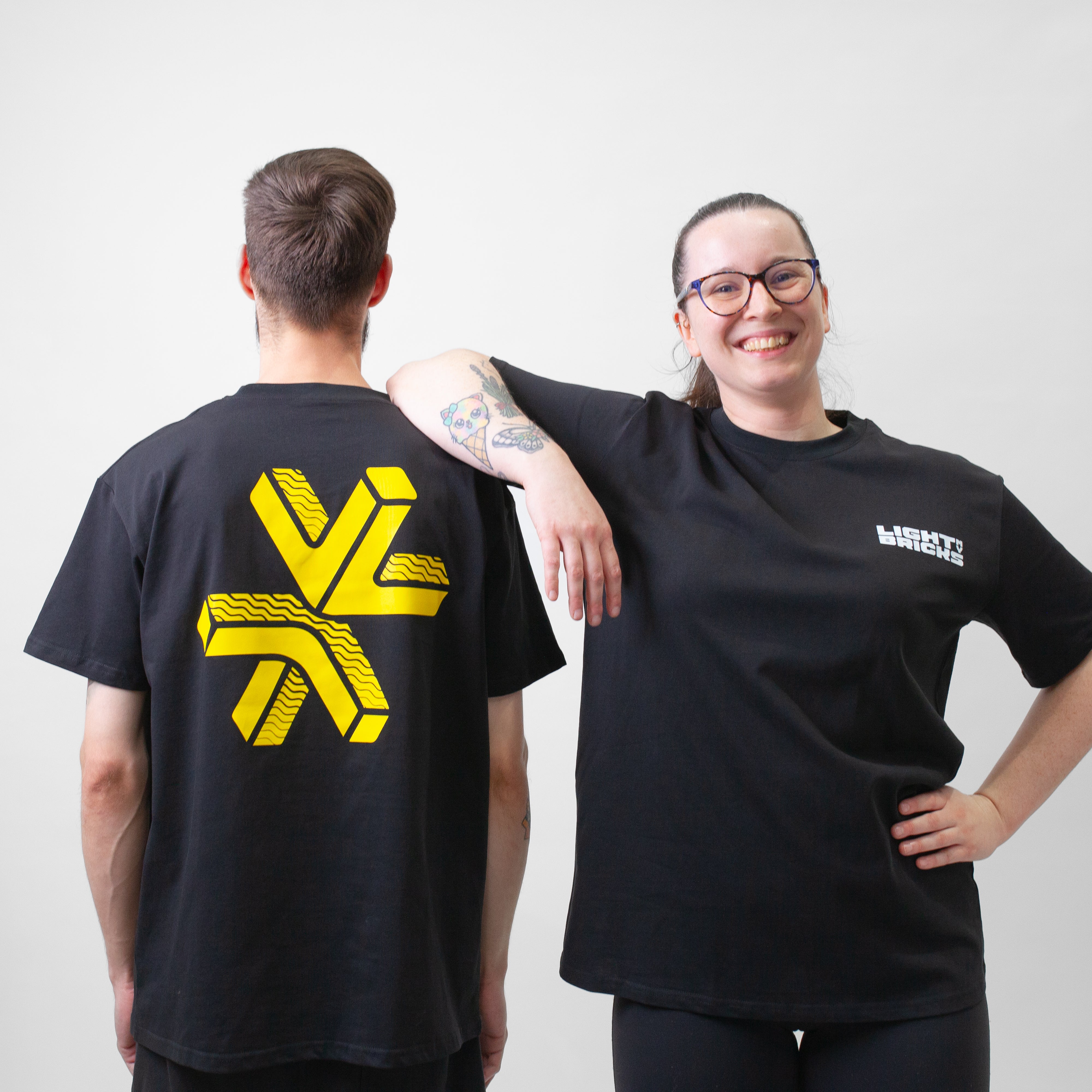 Light My Bricks™ Official Logo T-Shirt - Comfortable Cotton Tee for LEGO® Fans & Builders - Perfect for Casual Wear, Conventions & Brick-Building Events