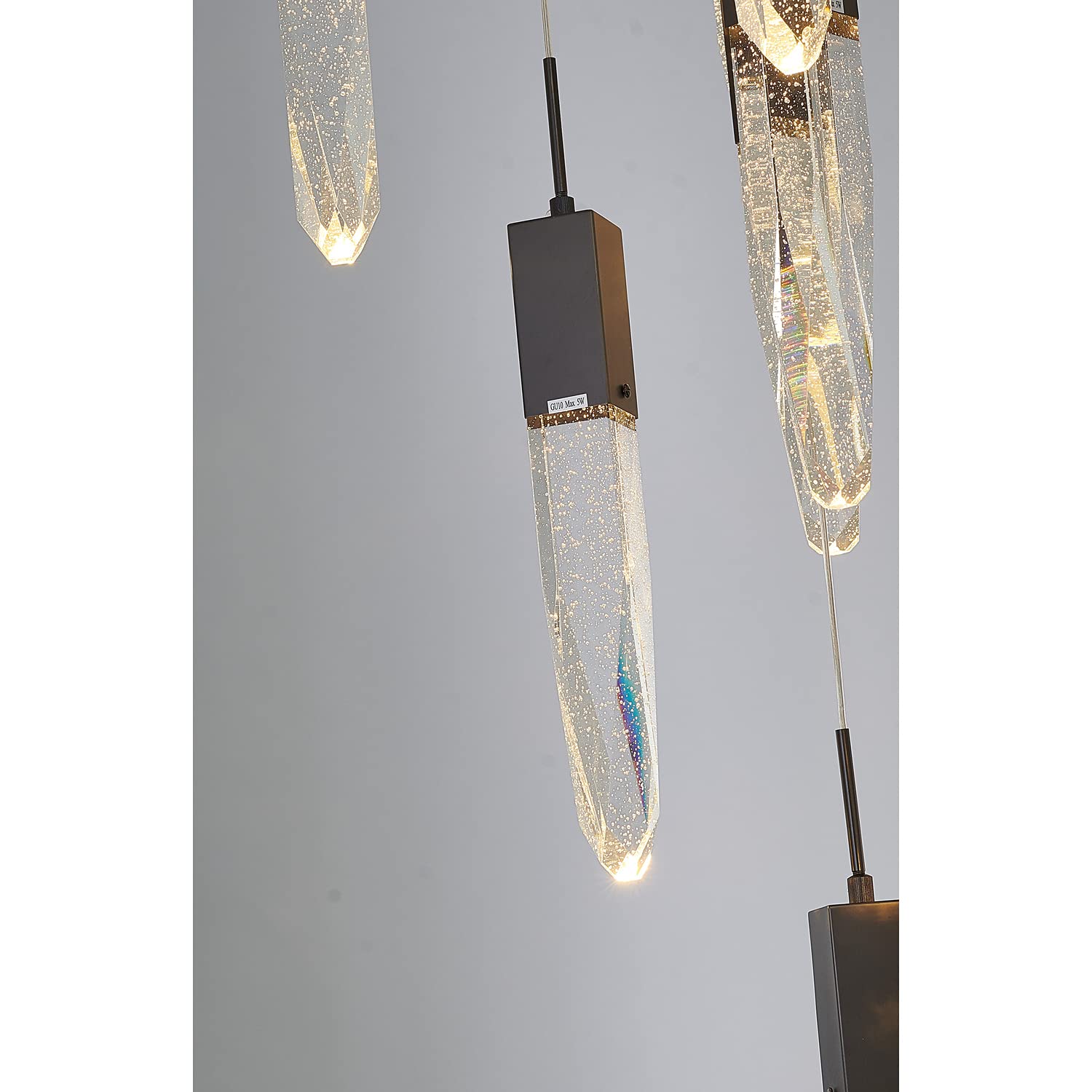 FAL Series 3-Light Mini Chandelier in Beige & Green - Perfect for Dining Room, Bedroom or Entryway Lighting Decor