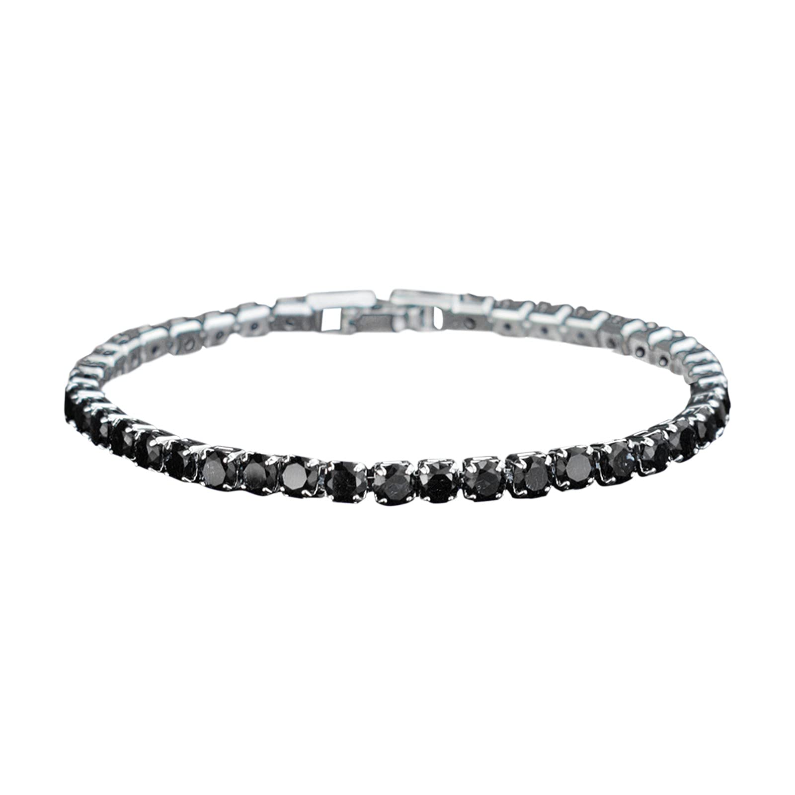 KEERADS 4mm Zirconia Tennis Bracelet for Men & Women - Iced Out Luxury Chain Bracelet - Perfect for Parties, Weddings & Everyday Elegance (One Size)