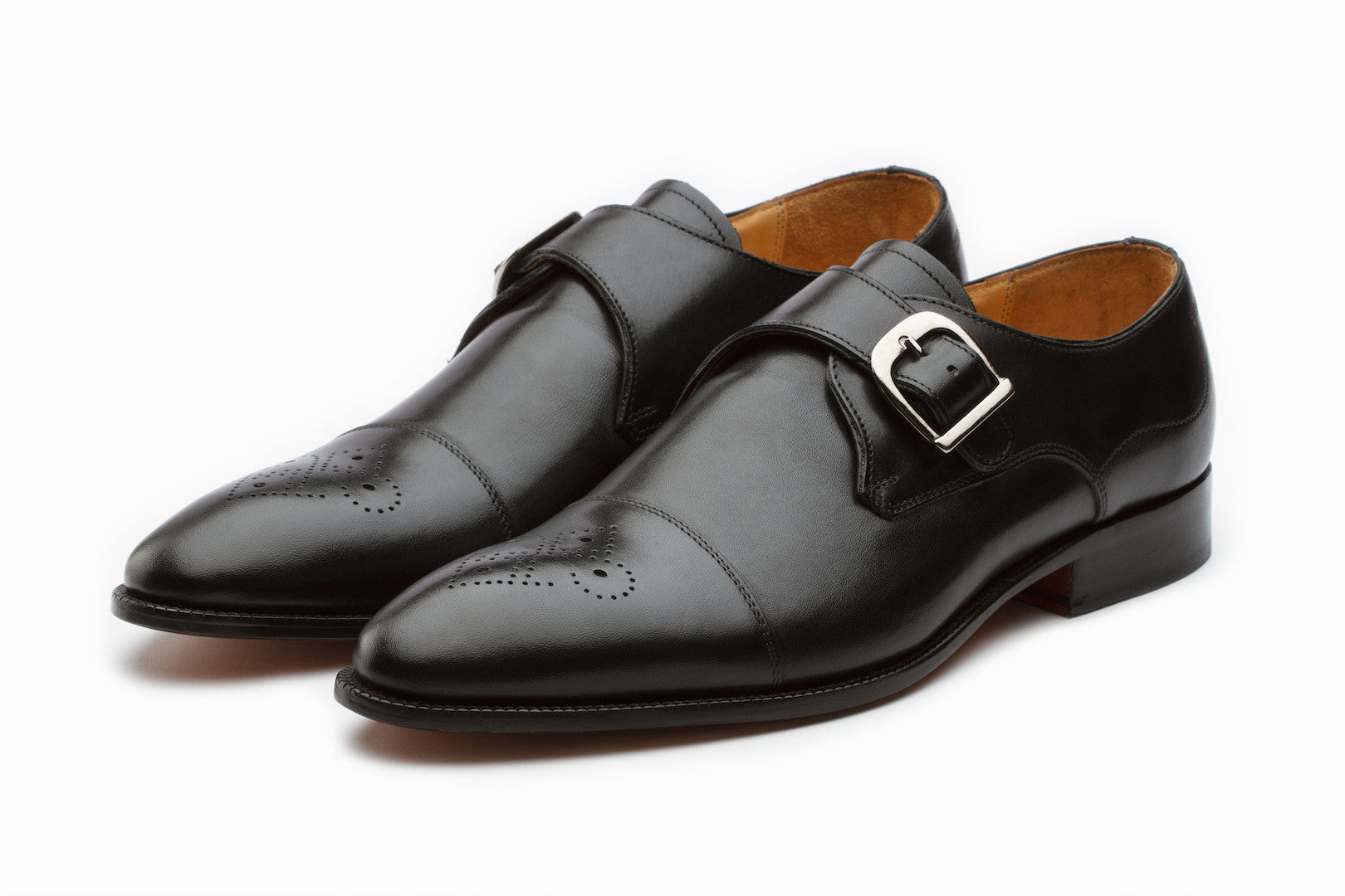 Black Single Monkstrap Dress Shoes for Men | Classic Formal & Business Attire | Perfect for Weddings, Office & Special Occasions