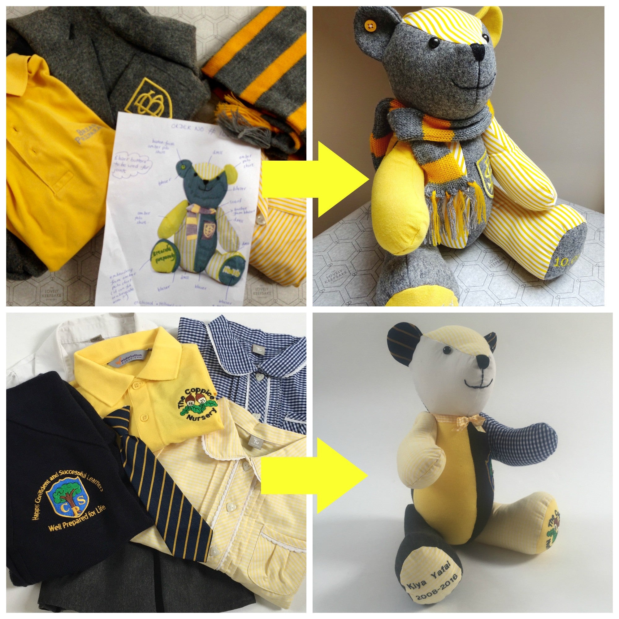 Custom Memory Bear for Graduates - Personalized Keepsake Plush Gift for School Leavers | Perfect Graduation Gift & Sentimental Keepsake for Students