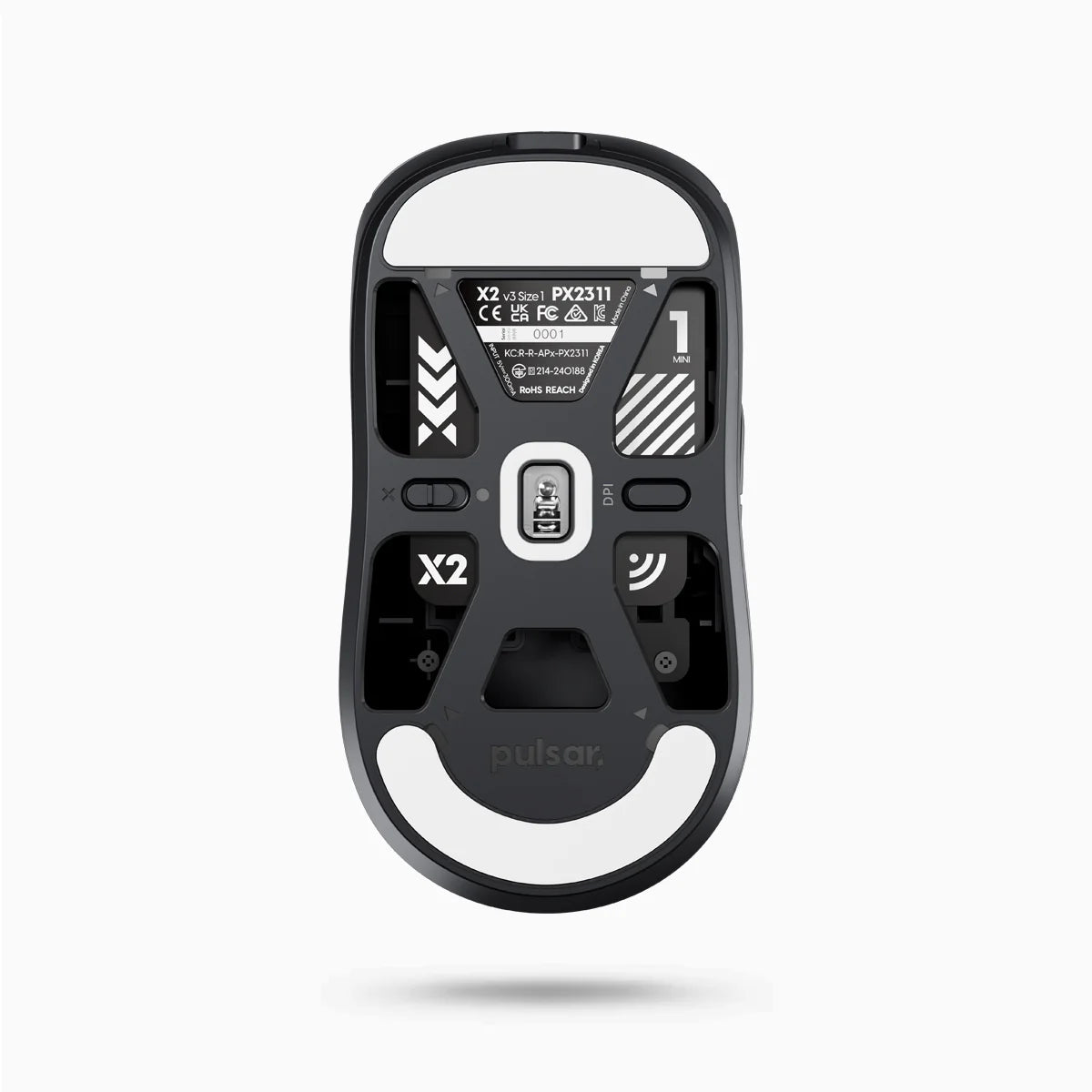 Pulsar X2 v3 Medium Wireless Gaming Mouse - Lightweight Ergonomic Design for FPS & MOBA Games - Perfect for Esports & Competitive Gaming