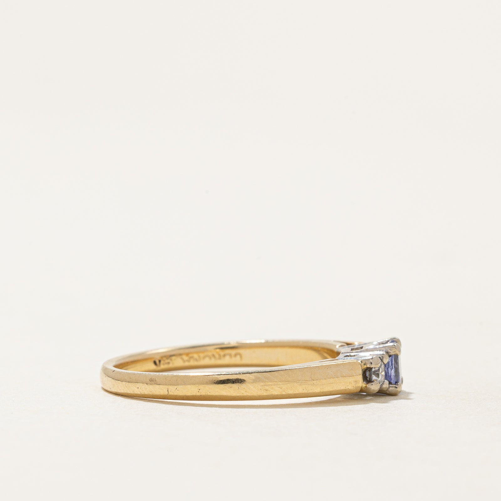 Exquisite 0.24ct Tanzanite & 0.10ct Diamond Ring - Size 6.5 | Elegant Blue Gemstone Jewelry for Women | Perfect for Engagement, Anniversary & Special Occasions