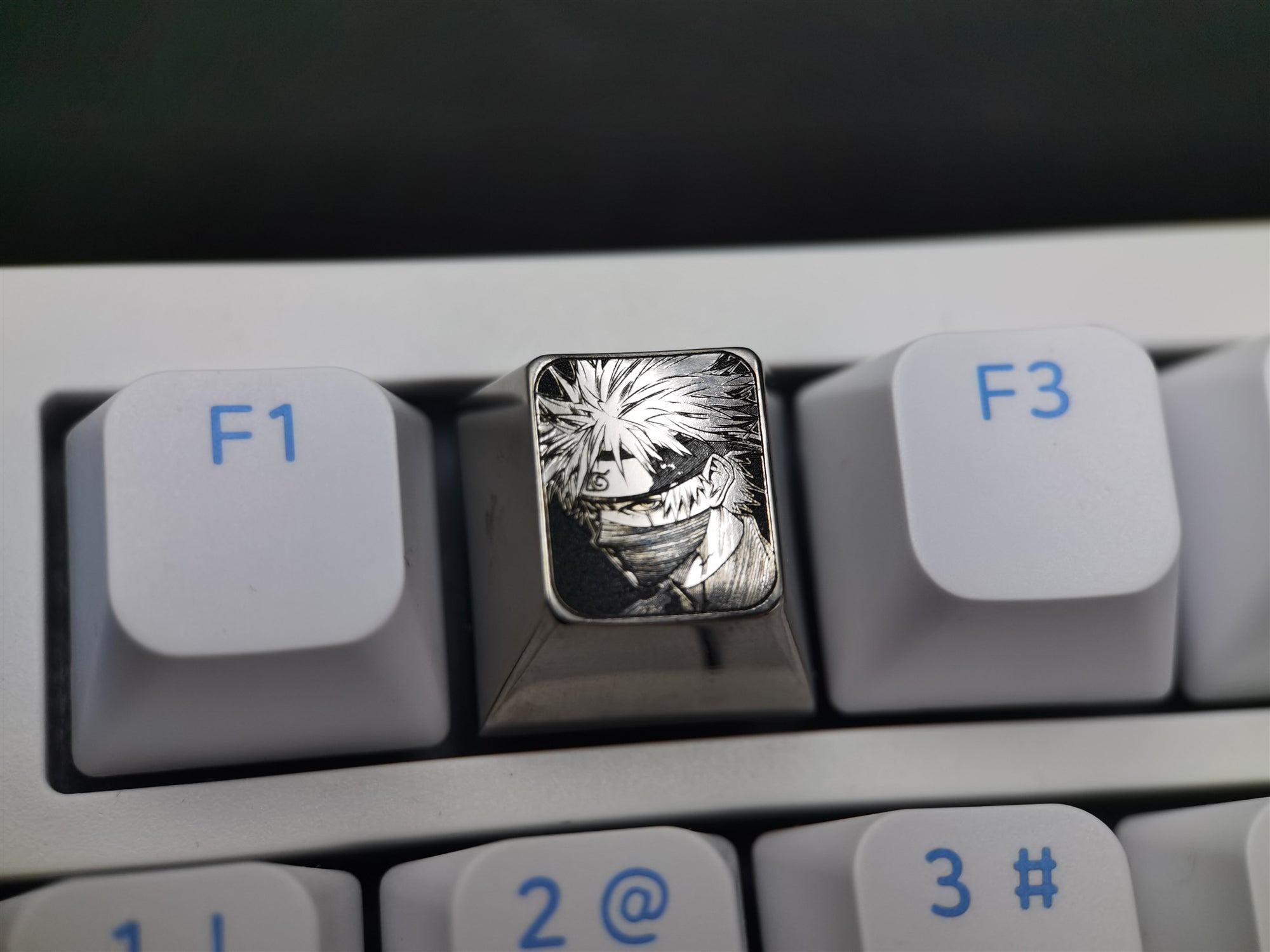 Naruto & Kakashi Titanium Alloy Custom Keycaps - Personalized Anime Keyboard Keycaps for Mechanical Gaming Keyboards - Perfect for Cosplay, Gifts & Anime Enthusiasts