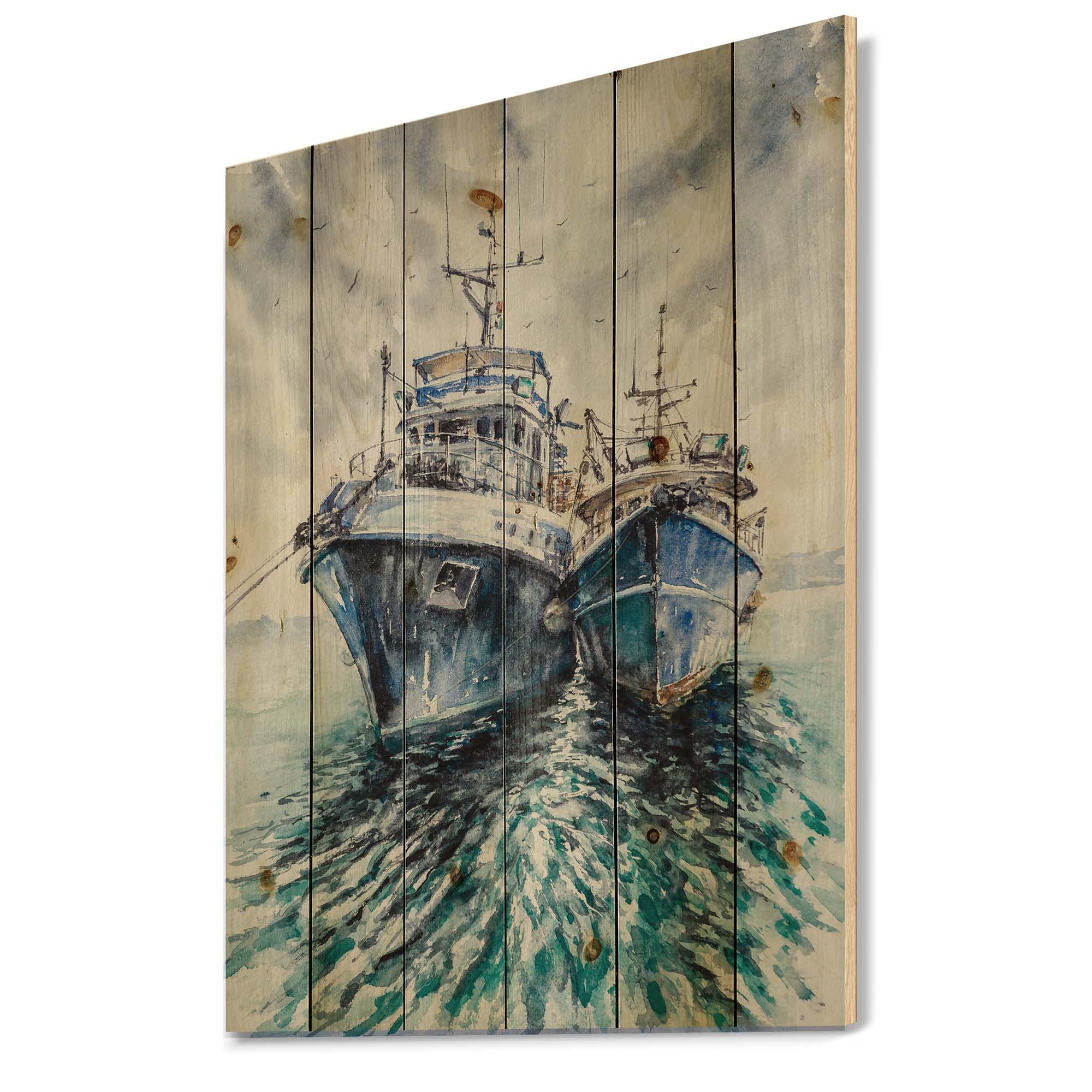 Storm Anchored Nautical Wood Wall Art - Coastal Decor for Beach House