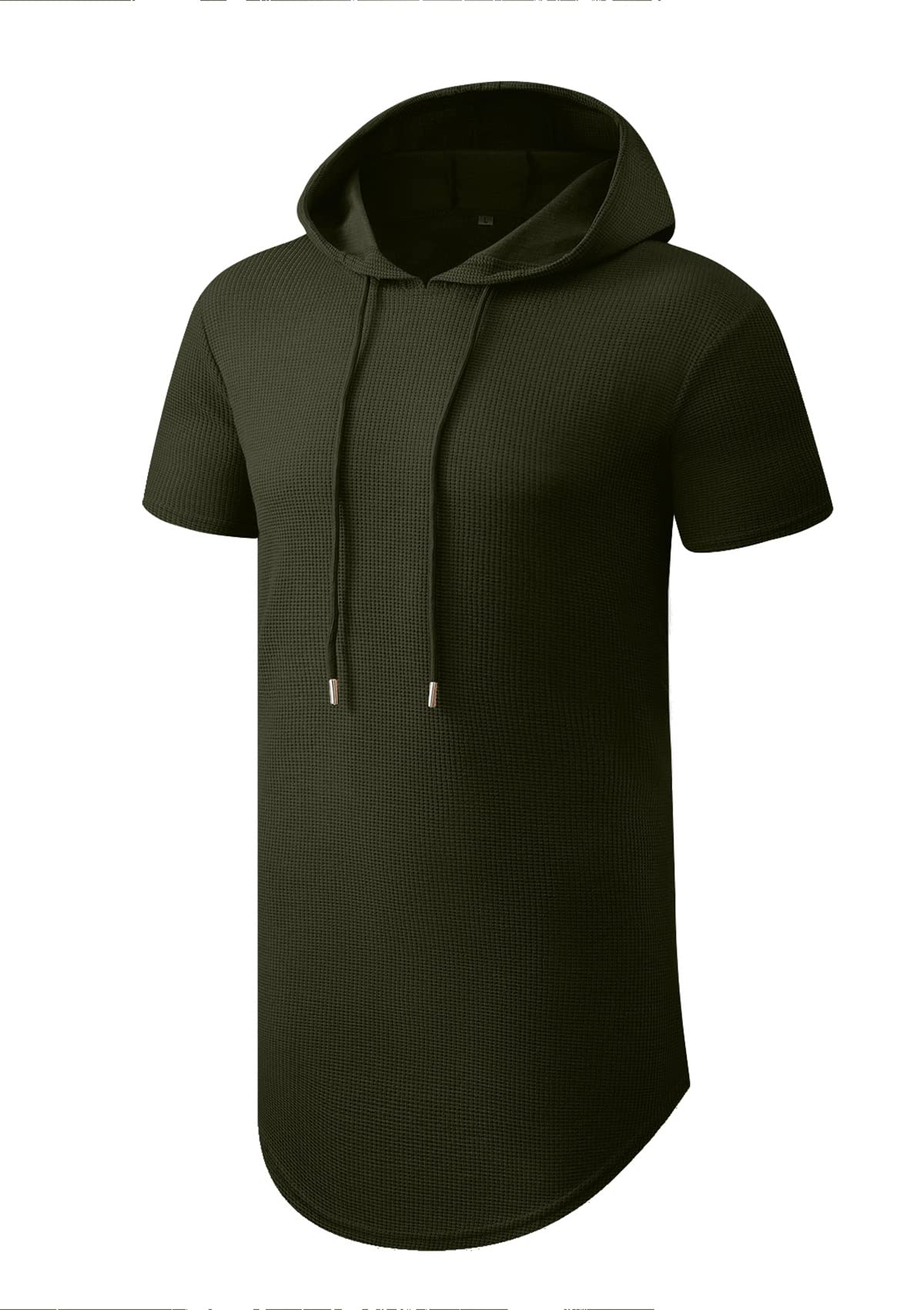 Sailwind Men's Waffle Knit Short Sleeve Hoodie - Lightweight Breathable Pullover Hooded Shirt for Casual Wear, Gym & Outdoor Activities