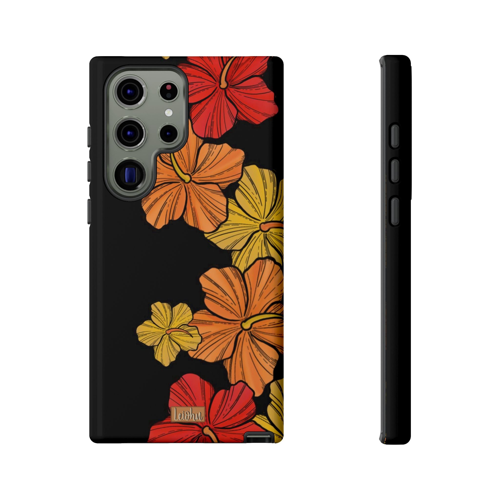Vintage Hibiscus Pattern Samsung Galaxy Phone Case - Stylish Protective Cover for Galaxy S21/S20/S10/Note 20 - Perfect for Everyday Use, Travel & Gifting
