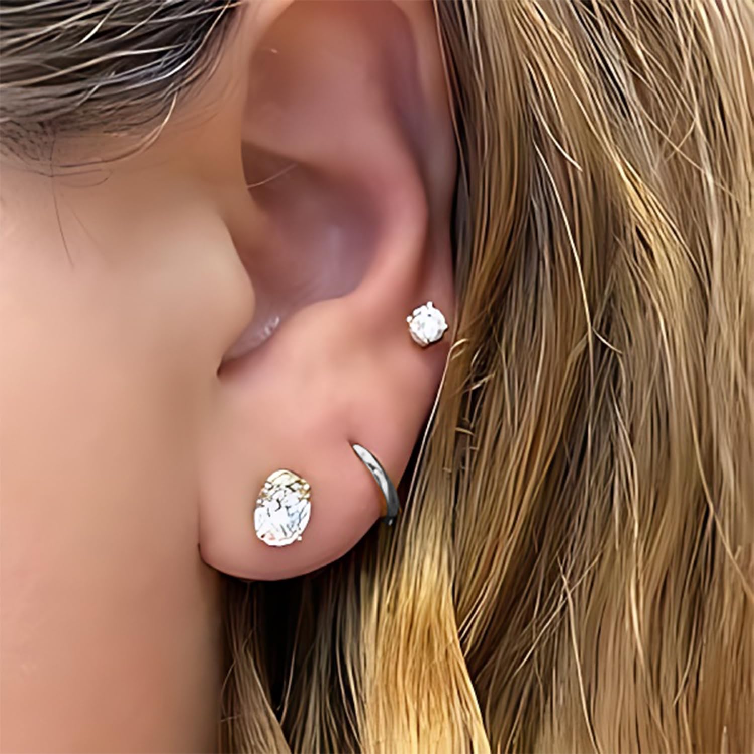 10k Gold Huggie Hoop Earrings for Women - Minimalist & Durable - Made in USA - Perfect for Everyday Wear