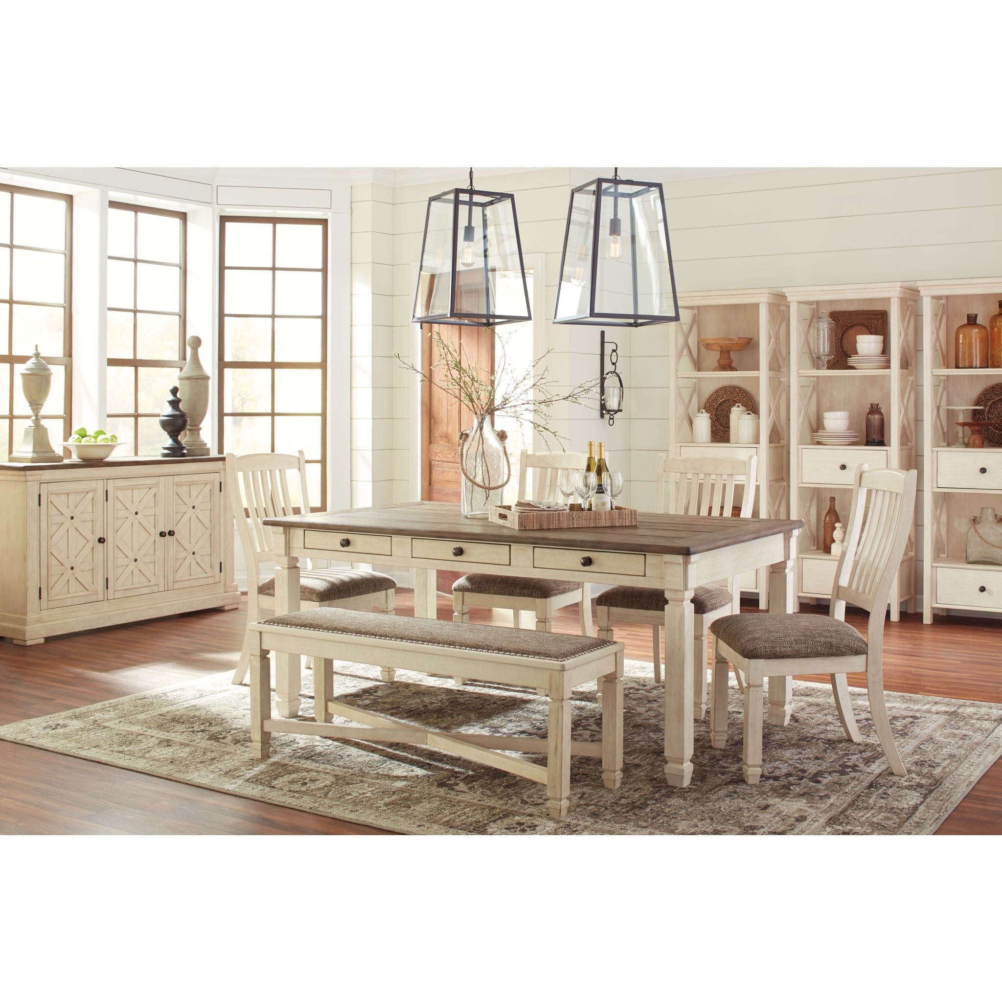 Bolanburg Two-Tone Side Chair (D647-01) - Modern Dining Room & Kitchen Accent Chair for Home & Office