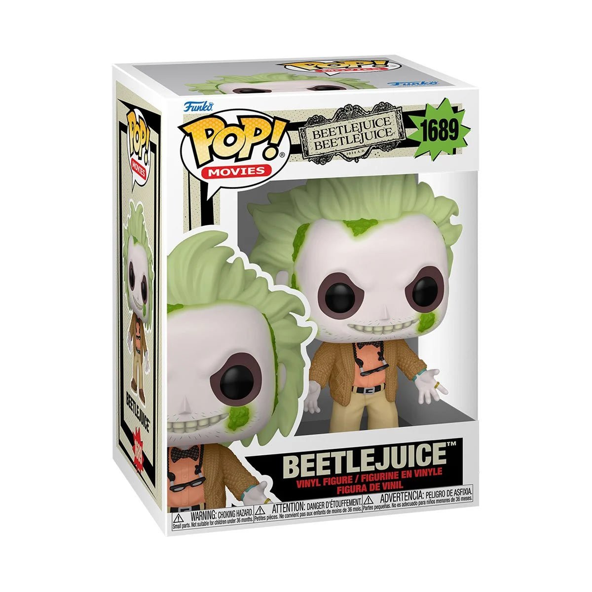 Beetlejuice 2 Funko Pop! Vinyl Figure #168 - Collectible Movie Character Toy for Halloween Decor & Pop Culture Fans