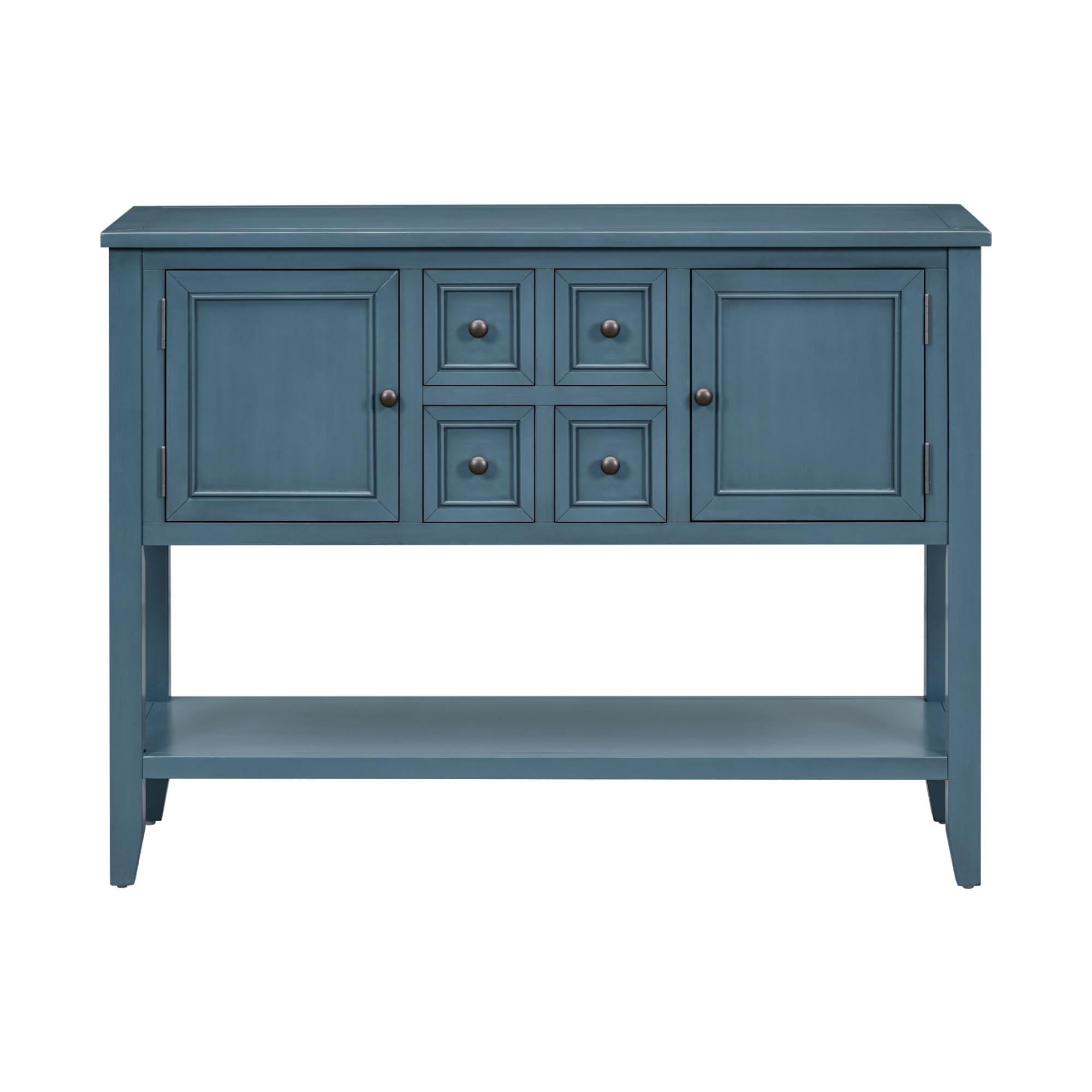 Farmhouse Console Table with Drawer - Rustic Sideboard Buffet Cabinet with Storage for Living Room & Kitchen | Entryway Hallway Organizer, Dining Room Storage Solution