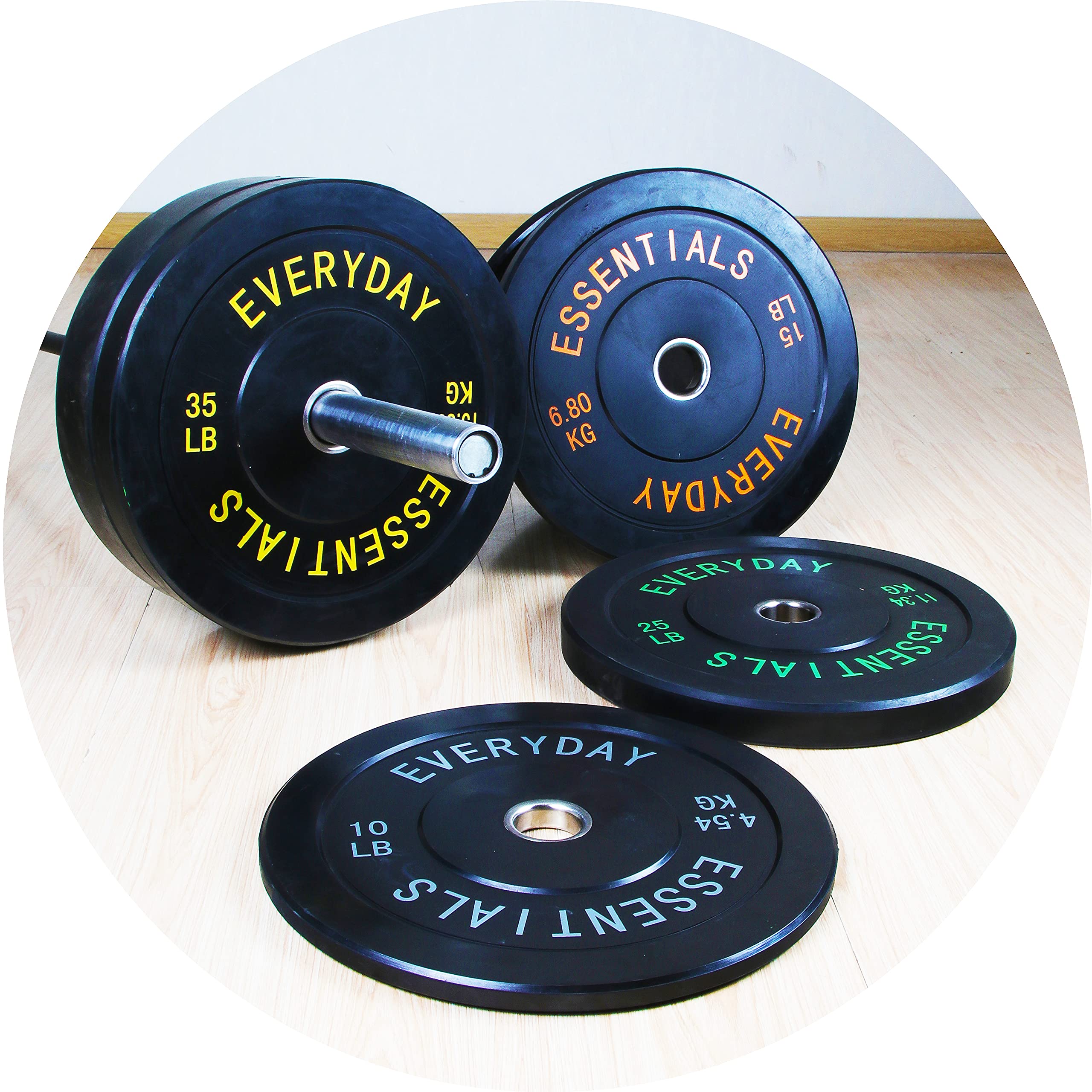 Olympic Bumper Plates - 2 Inch Weight Plates for Strength Training, CrossFit & Weightlifting | Pair, Set or Combo with 7FT Olympic Barbell | Perfect for Home Gym, Commercial Gym & CrossFit Boxes