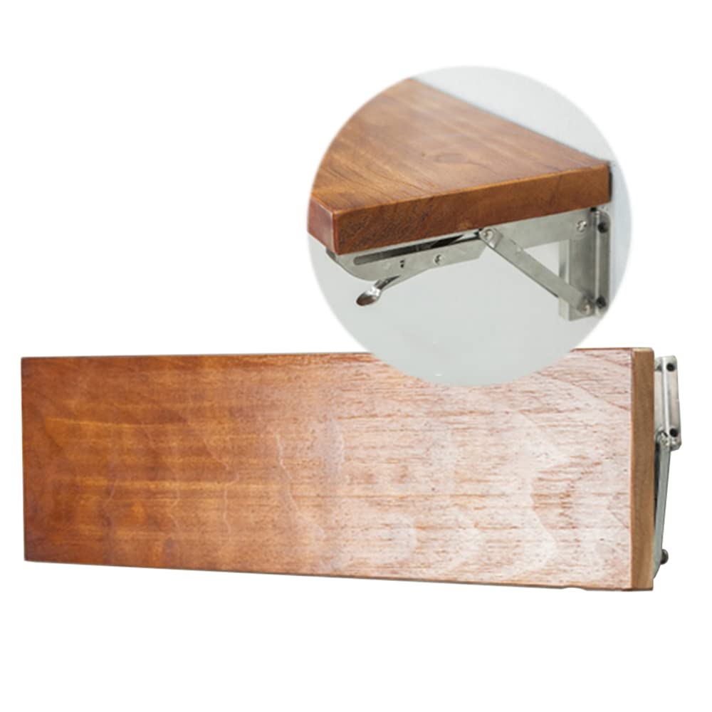 LKP Heavy Duty Folding Wall Mount Table - 47.2x7.8 Inch Solid Wood Bar Shelf for Kitchen, Living Room, Office & Garage | Space-Saving Home Bar, Breakfast Nook & Workspace Solution