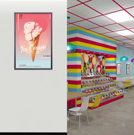 24x72 Large Poster Frame - Wide Face Display with Swing Frame for Wall Art, Photos, and Posters - Perfect for Home, Office, or Gallery Decor