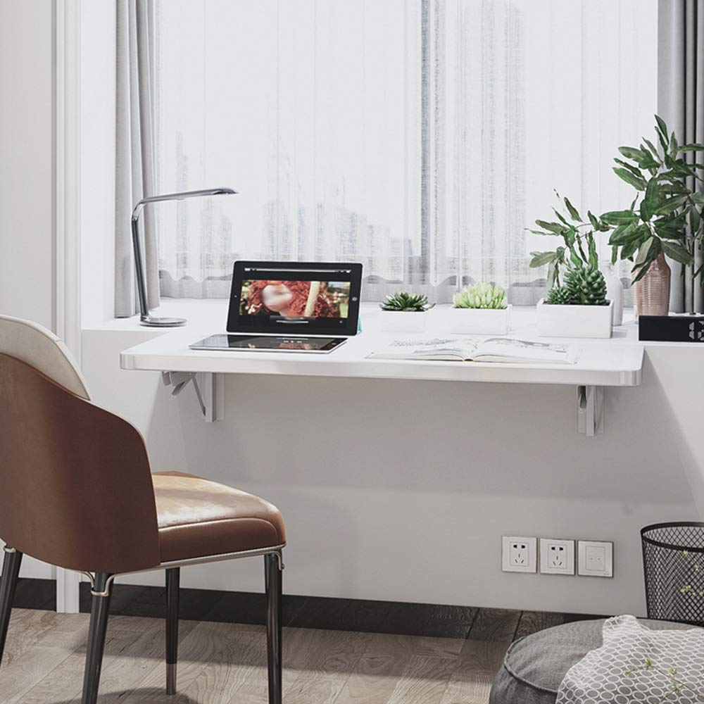 Foldable Wall Mounted Table - 18 Size Options in White & Paintless Blackboard | Space-Saving Computer Desk, Kitchen Dining Table for Small Apartments, Dorms & Home Offices