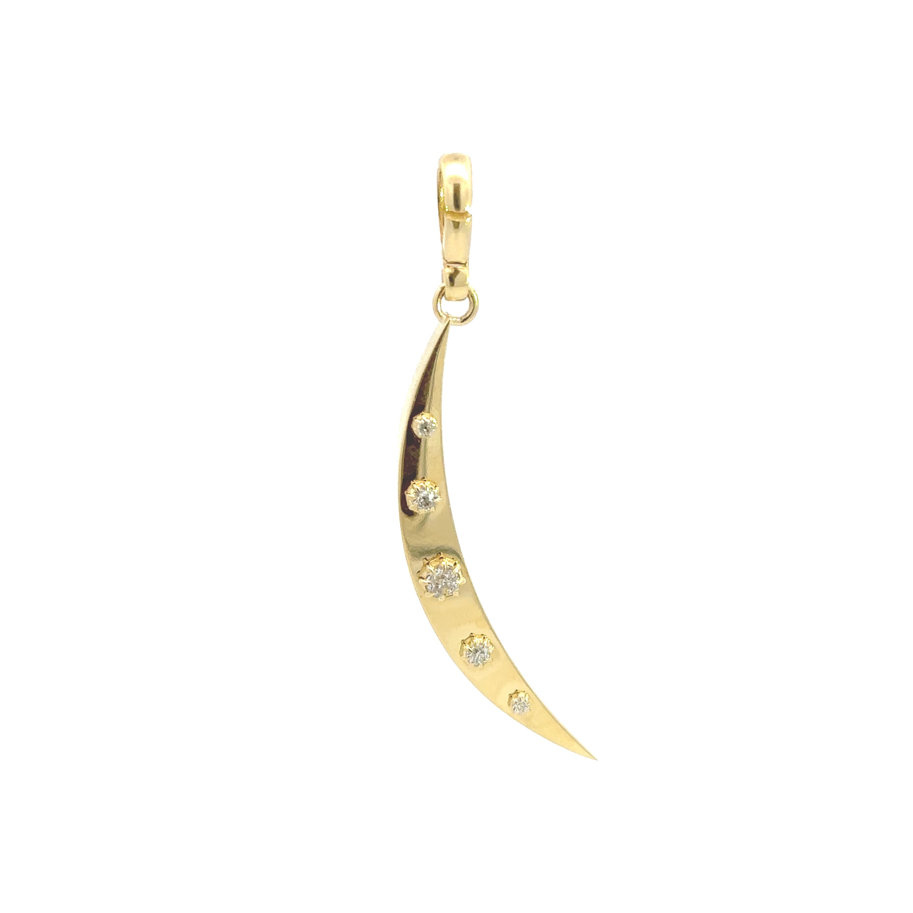 Jenna Blake 14K Gold & Diamond Crescent Moon Pendant Necklace for Women - Elegant Jewelry Gift for Birthday, Anniversary & Valentine's Day
