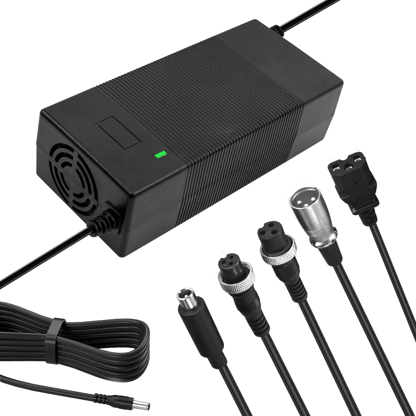 BSTSLL 54.6V 2A Fast Charger with 5 Interchangeable Plugs - Universal 48V Lithium Battery Charger for Electric Bicycles, Scooters & e-Bikes | Perfect for Commuting, City Riding & Outdoor Adventures