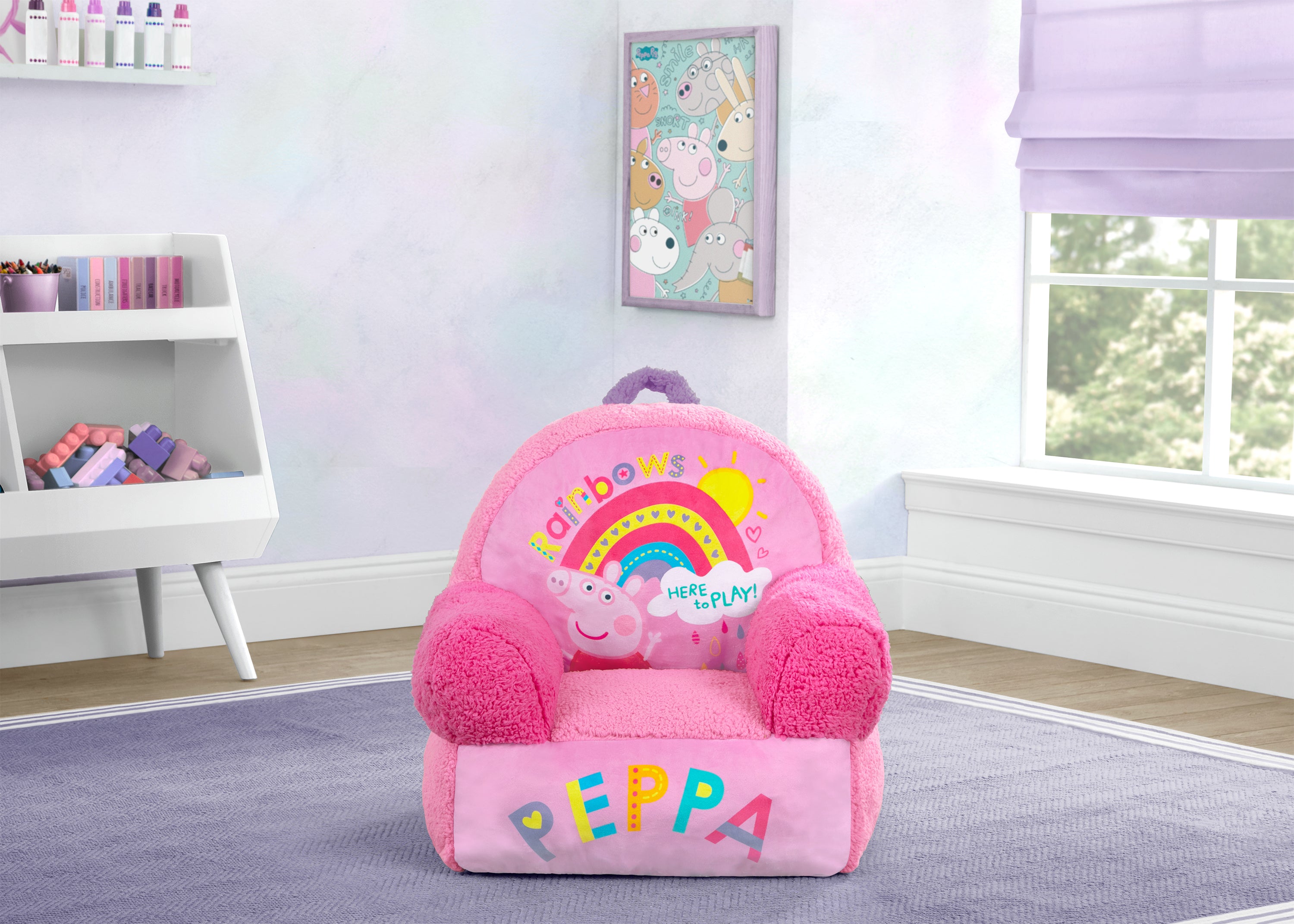 Peppa Pig Cozee Buddy Chair - Soft Plush Kids Chair with Removable Cover, Perfect for Playrooms, Bedrooms & Reading Nooks | Official Licensed Merchandise