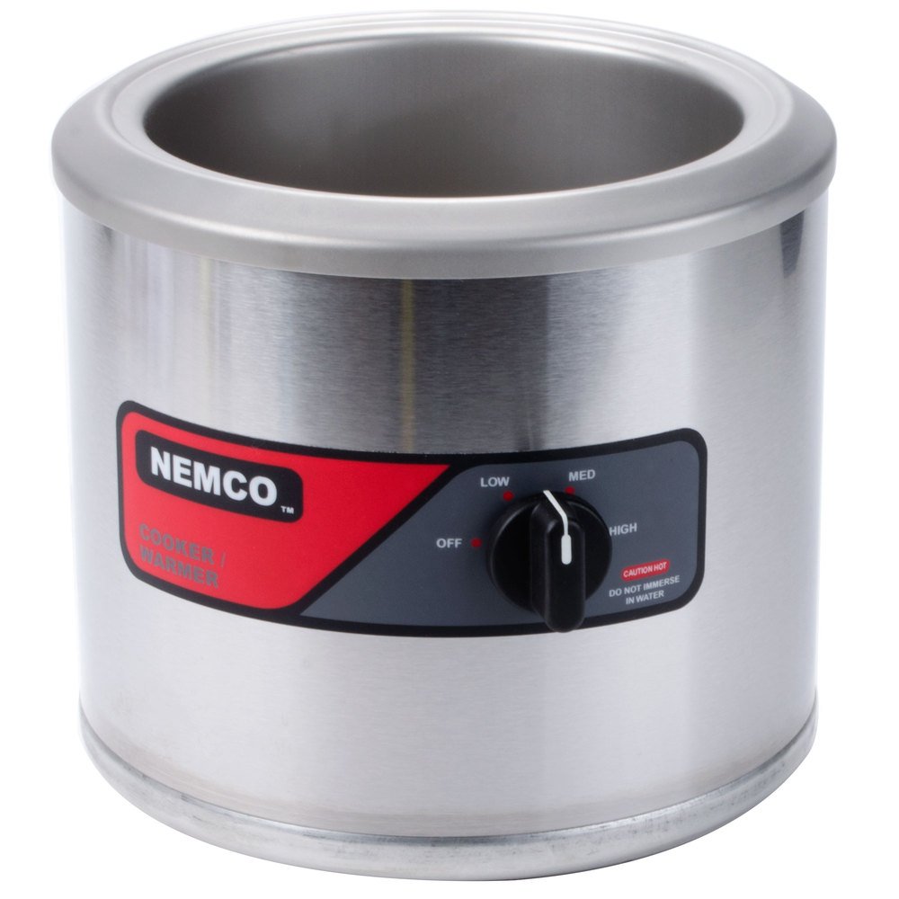Nemco 6102A 7-Quart Round Countertop Cooker & Warmer - Perfect for Restaurants, Catering, and Buffets