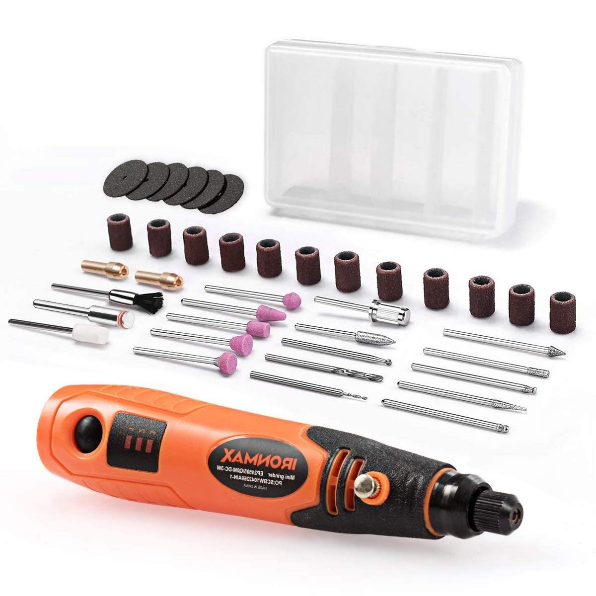 ERGOMASTER Cordless Rotary Tool Kit with 40 Accessories - Multi-Purpose Engraver, Sander & Polisher for Grinding, Cutting, Wood Carving & DIY Projects - Ideal for Home Improvement, Jewelry Making & Crafting