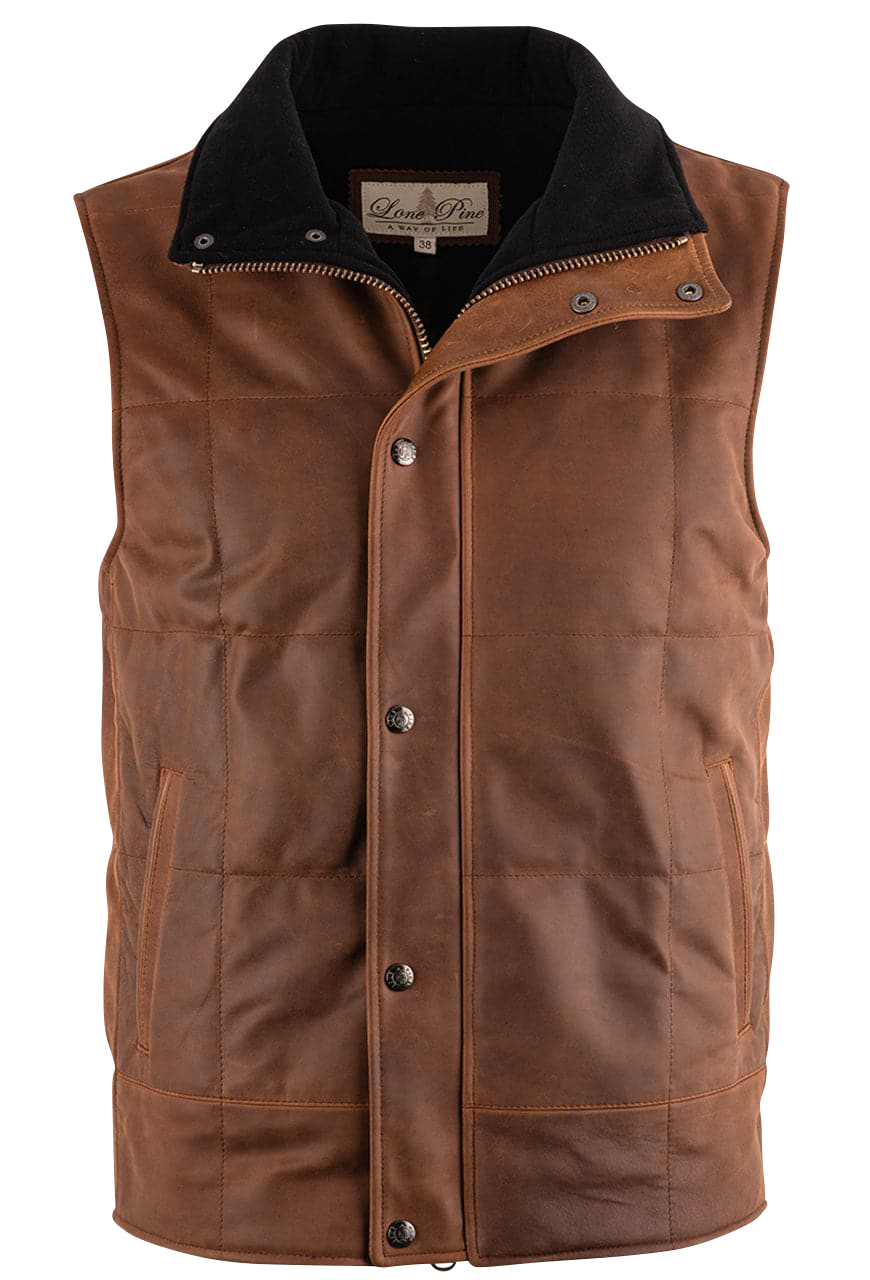Lone Pine Brown Dover Torino Vest for Men | Lightweight & Stylish Outdoor Vest | Perfect for Hiking, Camping, and Casual Wear