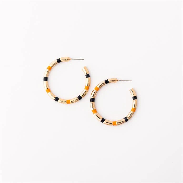 Michelle Mcdowell Nellie Medium Hoop Earrings - Gold Plated Dangle Earrings for Women, Perfect for Everyday Wear & Special Occasions