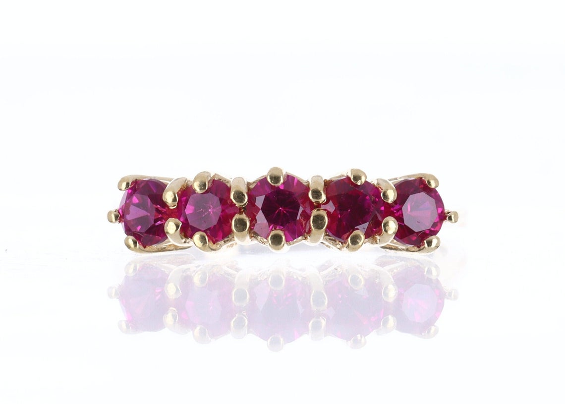 AAA+ High Fashion Rubellite Ring Band for Women - Elegant Gemstone Jewelry for Engagement, Wedding & Special Occasions
