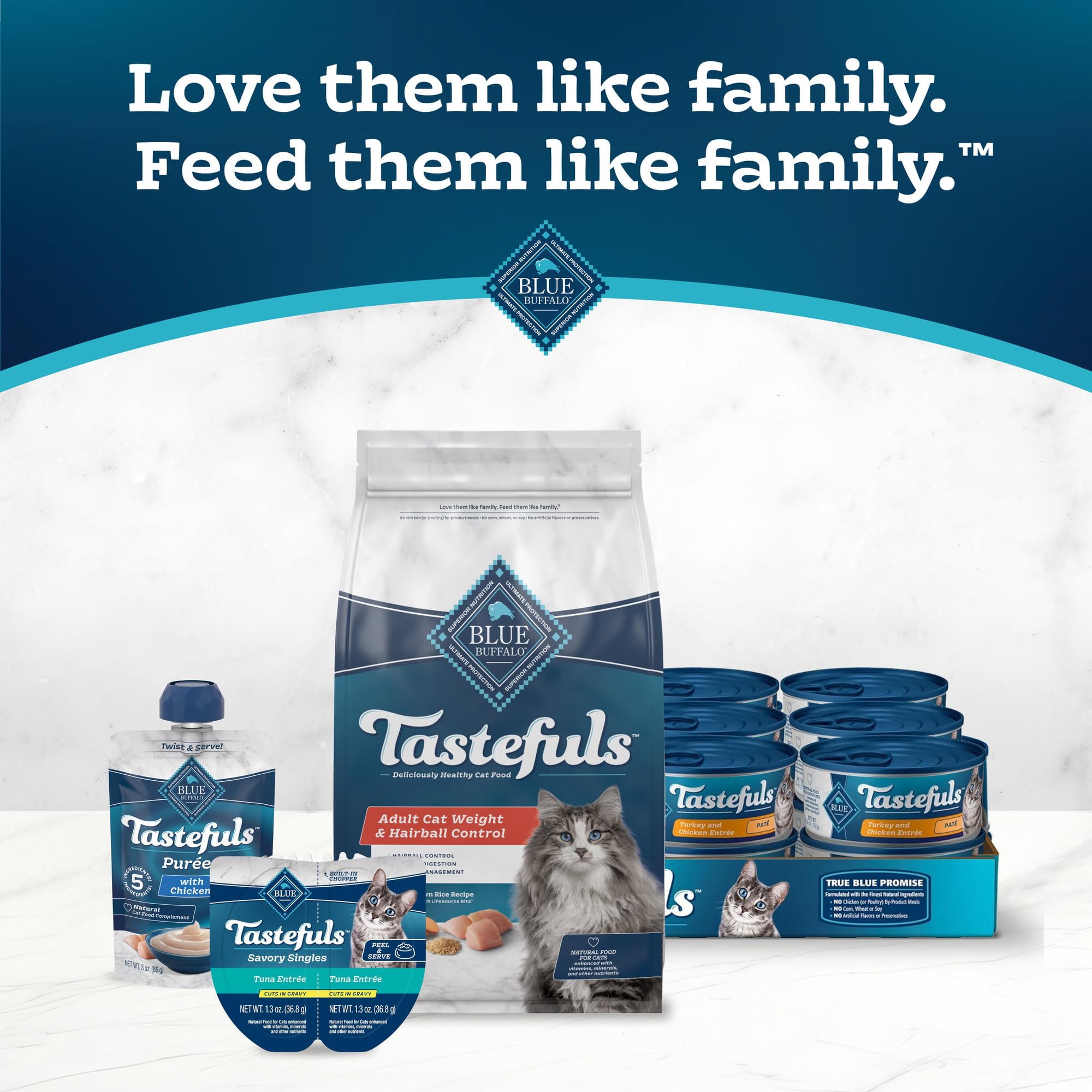 Blue Buffalo Tastefuls Natural Dry Cat Food for Adult Cats 7+ Years - Chicken Flavor, 7lb Bag - High Protein Senior Cat Food for Healthy Aging & Immune Support