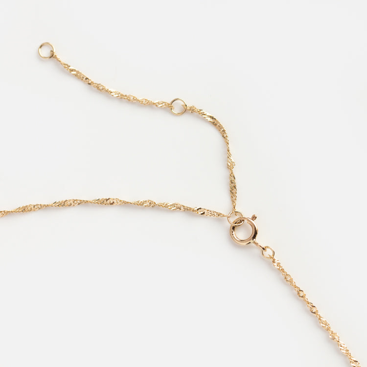 Solid Gold Twisted Chain Necklace for Women - 14K/18K Yellow Gold Dainty Layering Necklace - Perfect for Everyday Wear, Gifts & Special Occasions