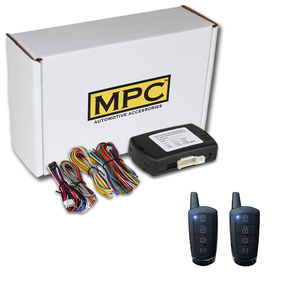 MPC 4-Button Remote Starter for 2008-2013 Toyota Highlander | Gas Engine | Push to Start | 2 Extended Range 4-Button 2-Way Remotes | 1500 ft Range | Preloaded Firmware | Perfect for Cold Weather & Secure Remote Engine Start