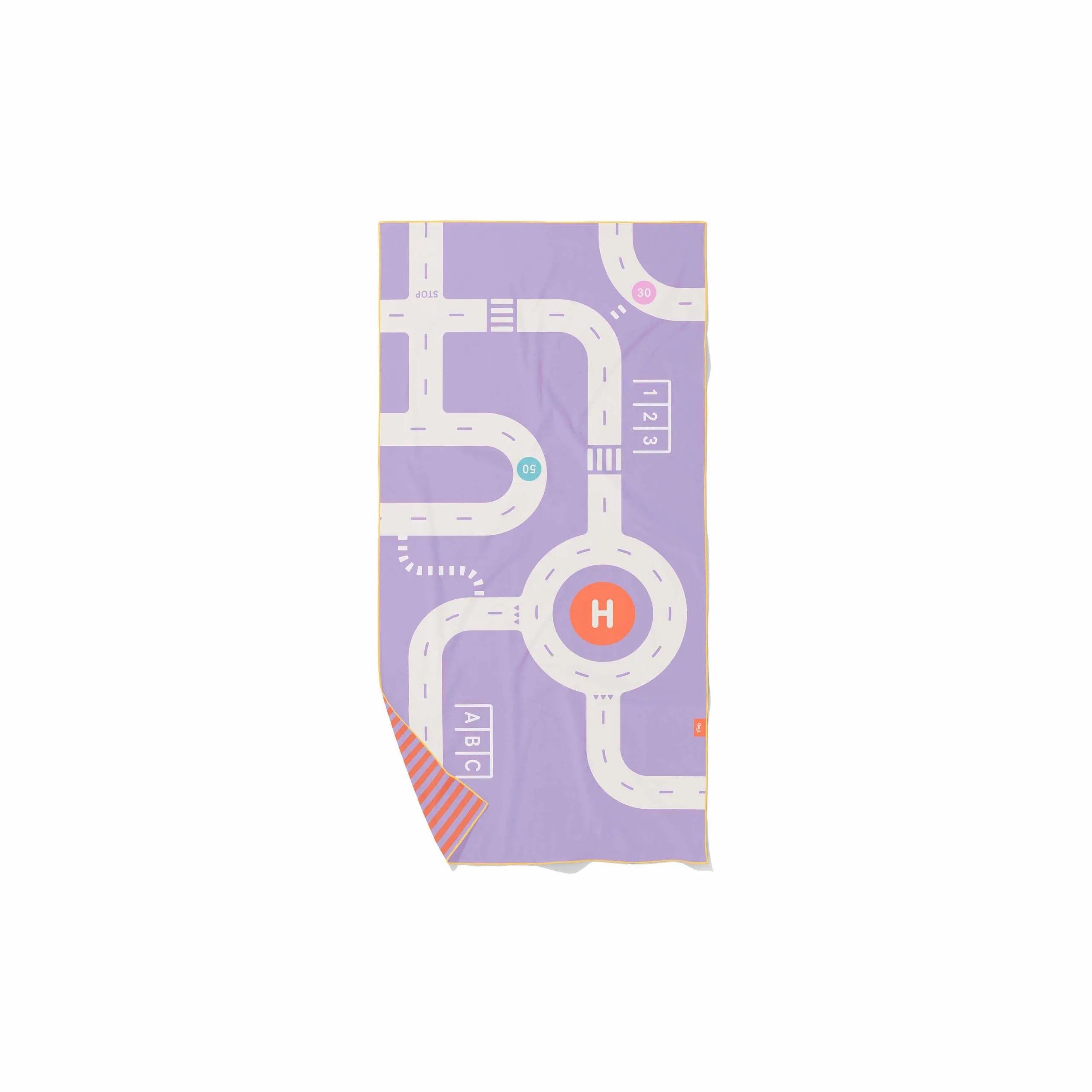 Lavender Road Play Towel - Soft & Absorbent Kids Play Mat for Indoor & Outdoor Activities - Perfect for Beach, Picnic, Yoga, and Playtime