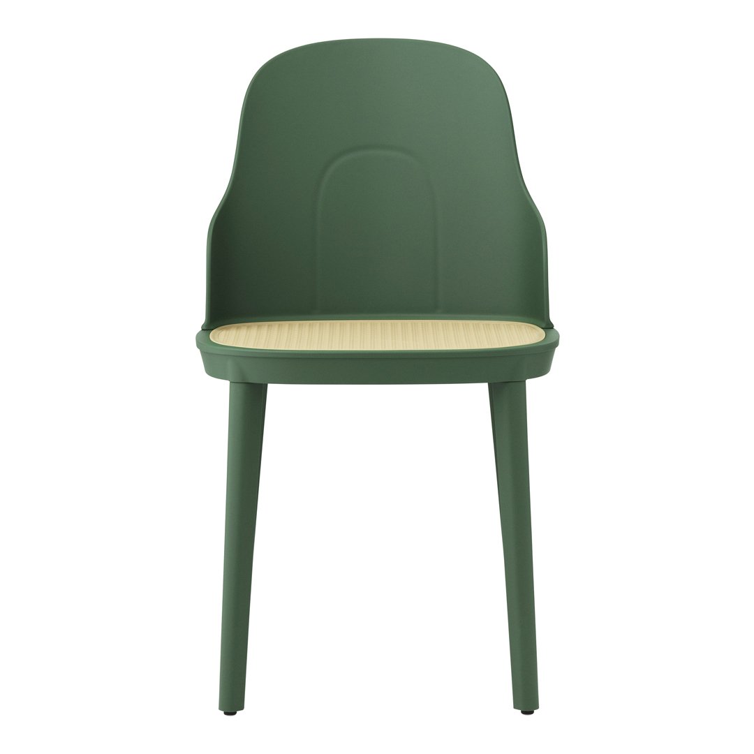 Allez Modern Dining Chair with Wicker Seat - Comfortable Rattan Accent Chair for Kitchen, Dining Room, or Patio