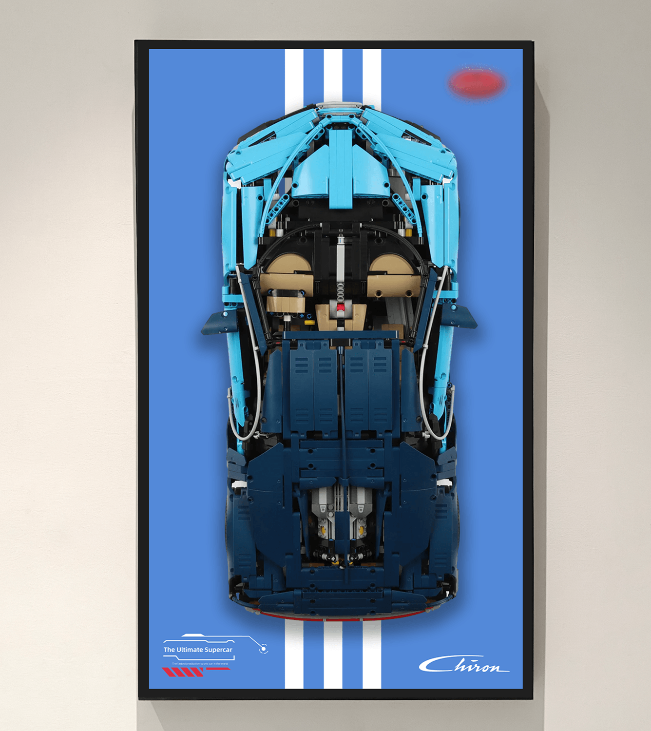 LEGO Technic Super Car Wall Display Frame - Showcase Your Model Car Collection | Perfect for Home, Office & LEGO Enthusiast Decor