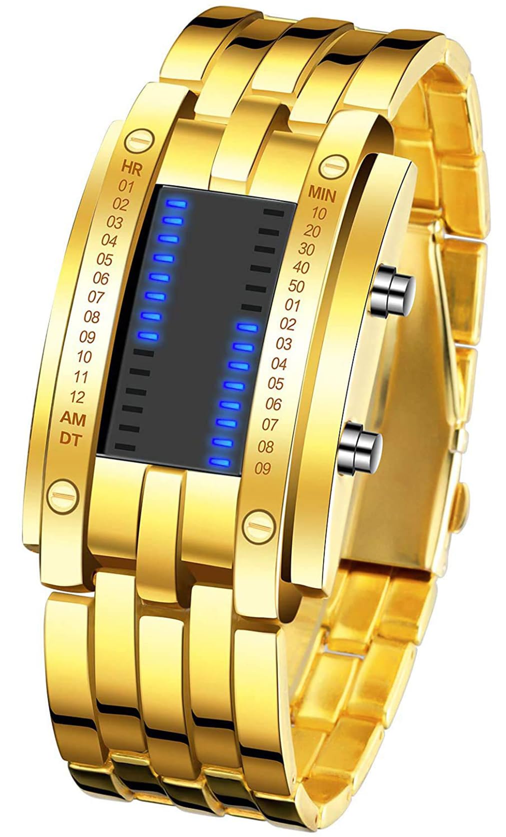 Gosasa Men's LED Digital Watch - Waterproof Stainless Steel Wristwatch with Classic Black Design | Perfect for Everyday Wear, Sports & Outdoor Activities
