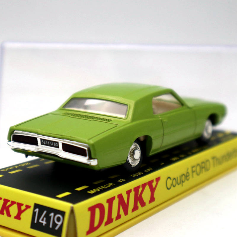 1/43 Scale Atlas Dinky Toys 1419 Ford Thunderbird Coupe Green Diecast Model Car - 10pcs Collectible Vintage Toy Cars for Display, Gifts & Car Enthusiasts - Perfect for Home Decor, Office Display & Model Car Collections